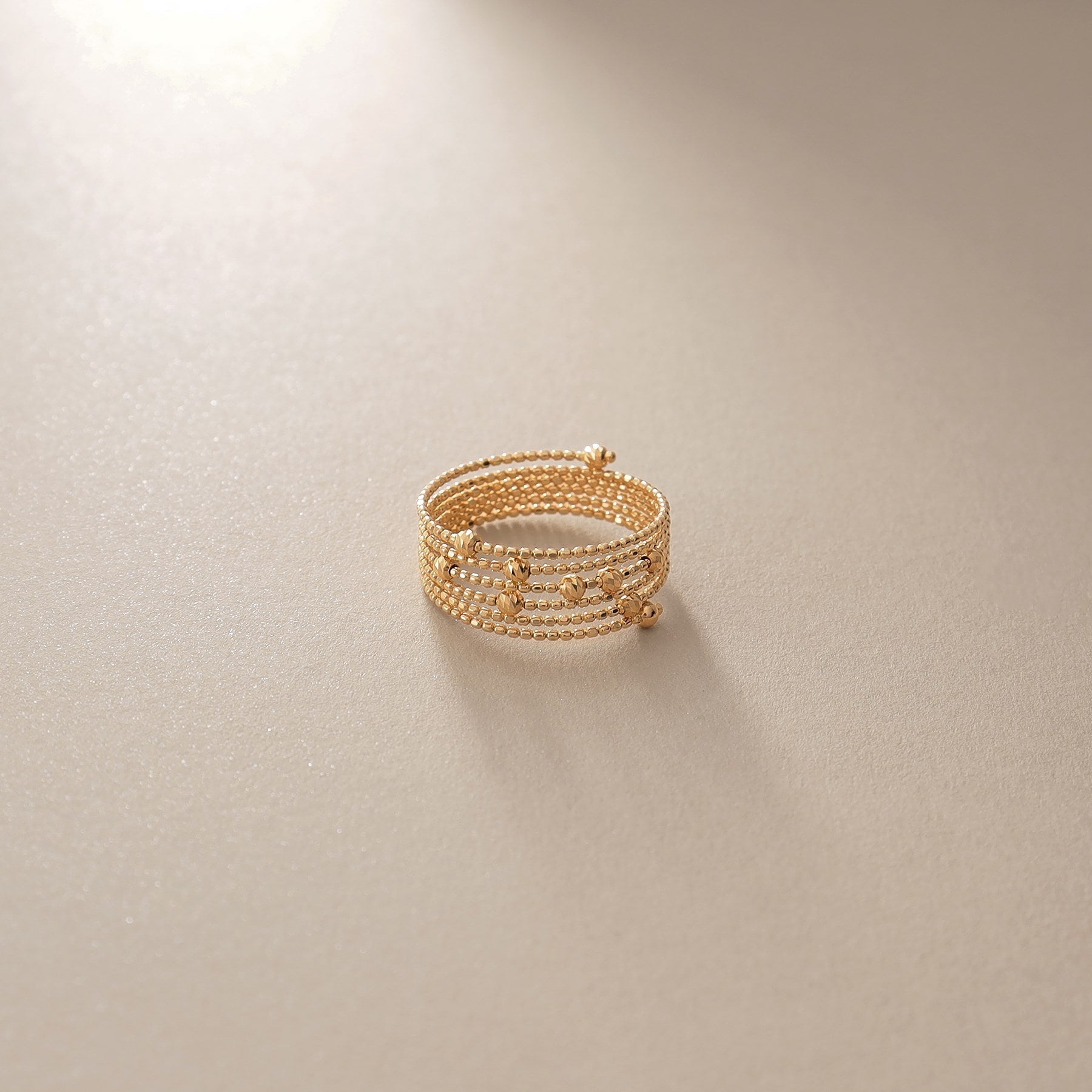 ココシュニック COCOSHNIK K18ハニーカットボール形状記憶 リング大 （イエローゴールド(149)） イエローゴールド(100)