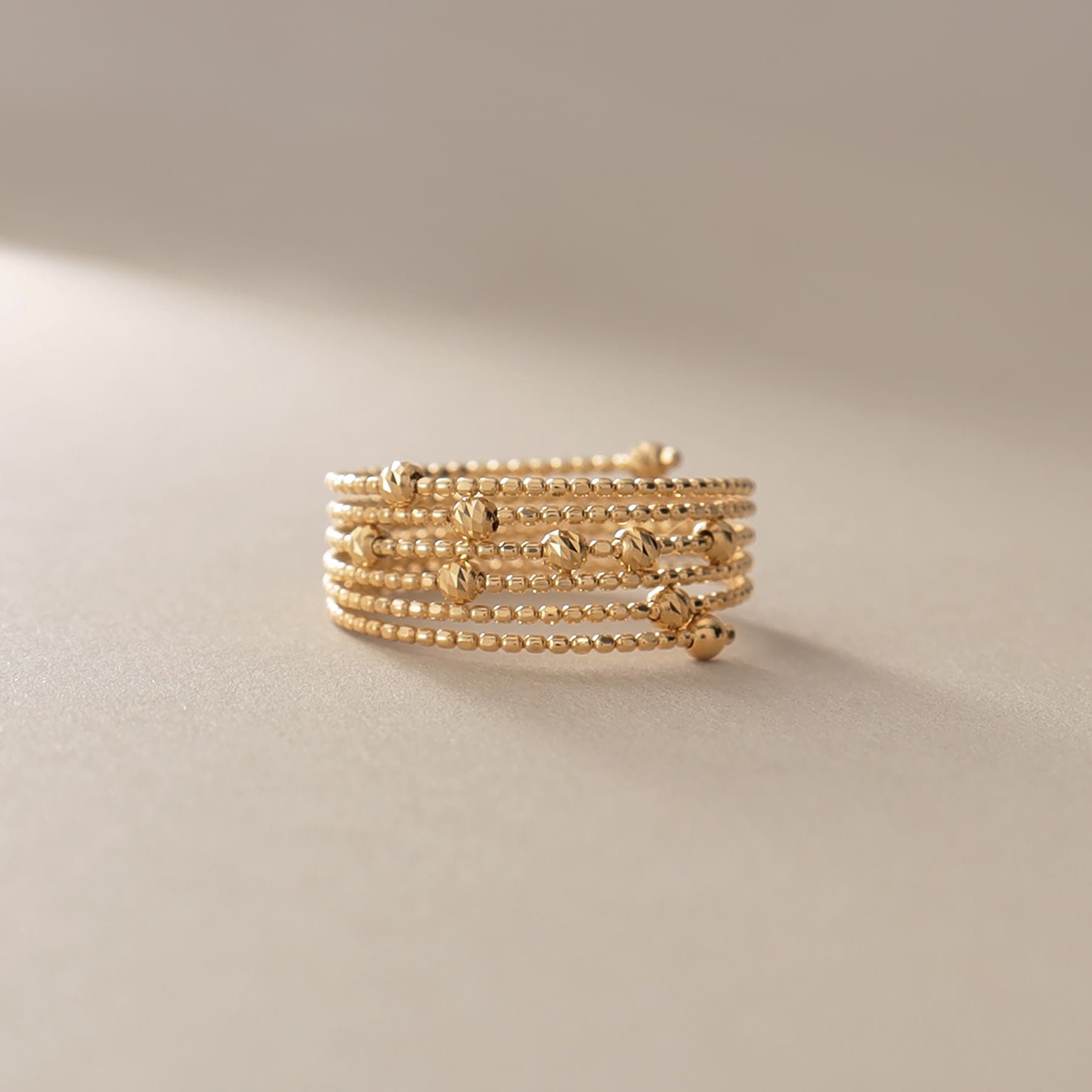 ココシュニック COCOSHNIK K18ハニーカットボール形状記憶 リング大 （イエローゴールド(149)） イエローゴールド(100)