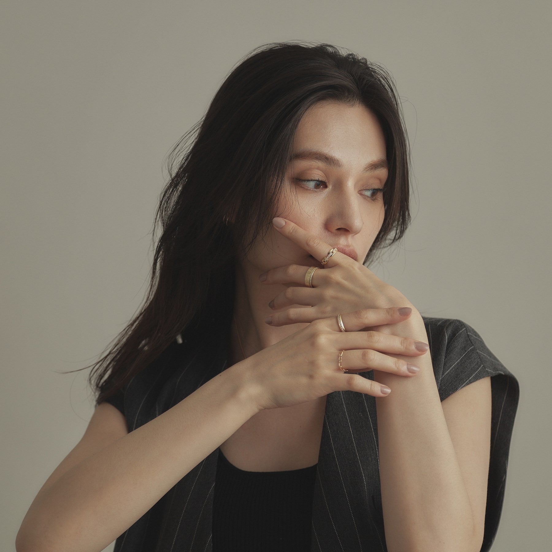 ココシュニック COCOSHNIK K18ロングキヘイチェーン リング