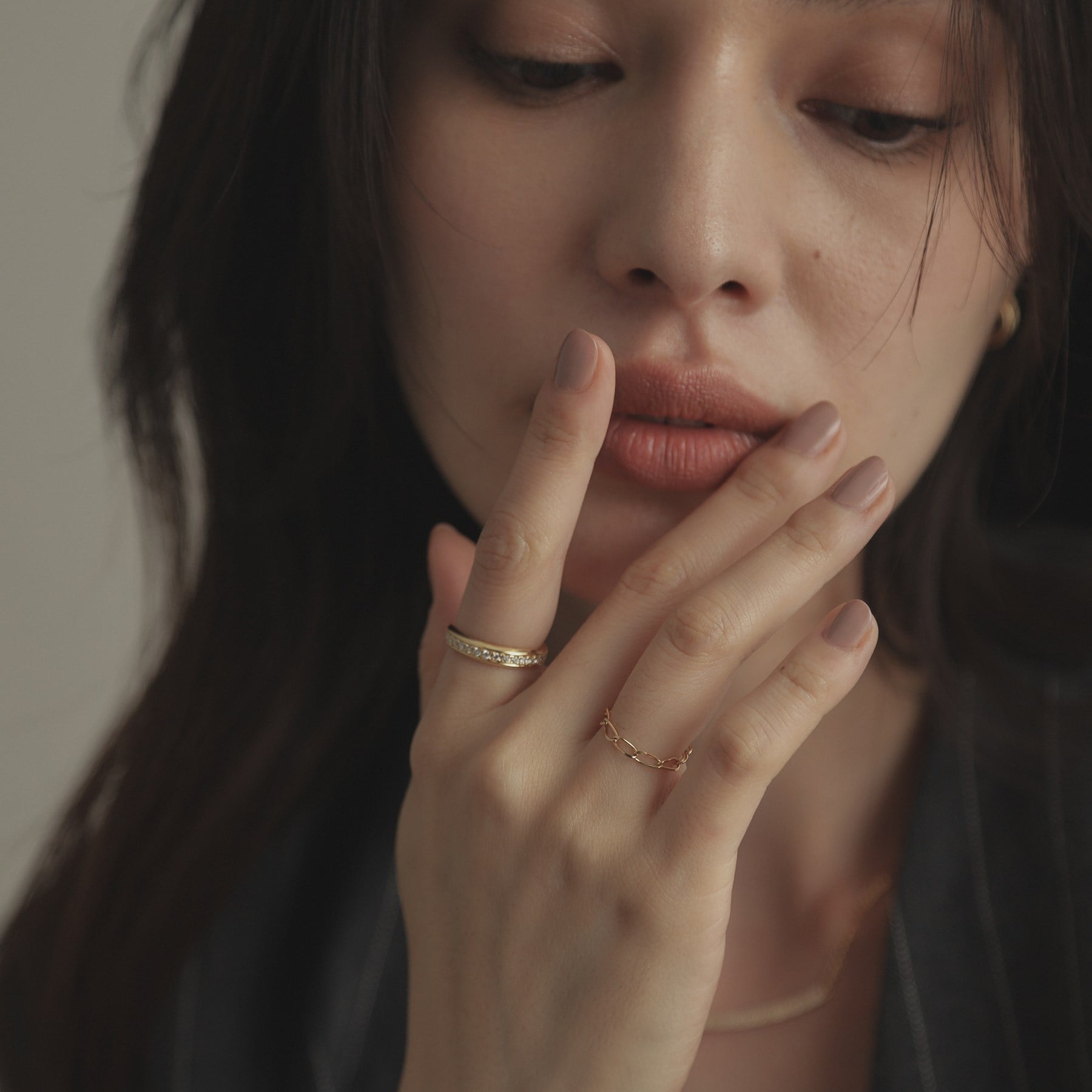 ココシュニック COCOSHNIK K18ロングキヘイチェーン リング