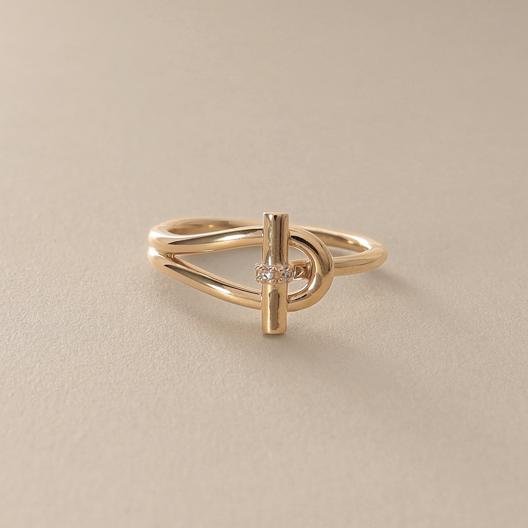 ココシュニック COCOSHNIK K10ダイヤモンド マンテルモチーフ リング （イエローゴールド(104)） イエローゴールド(104)