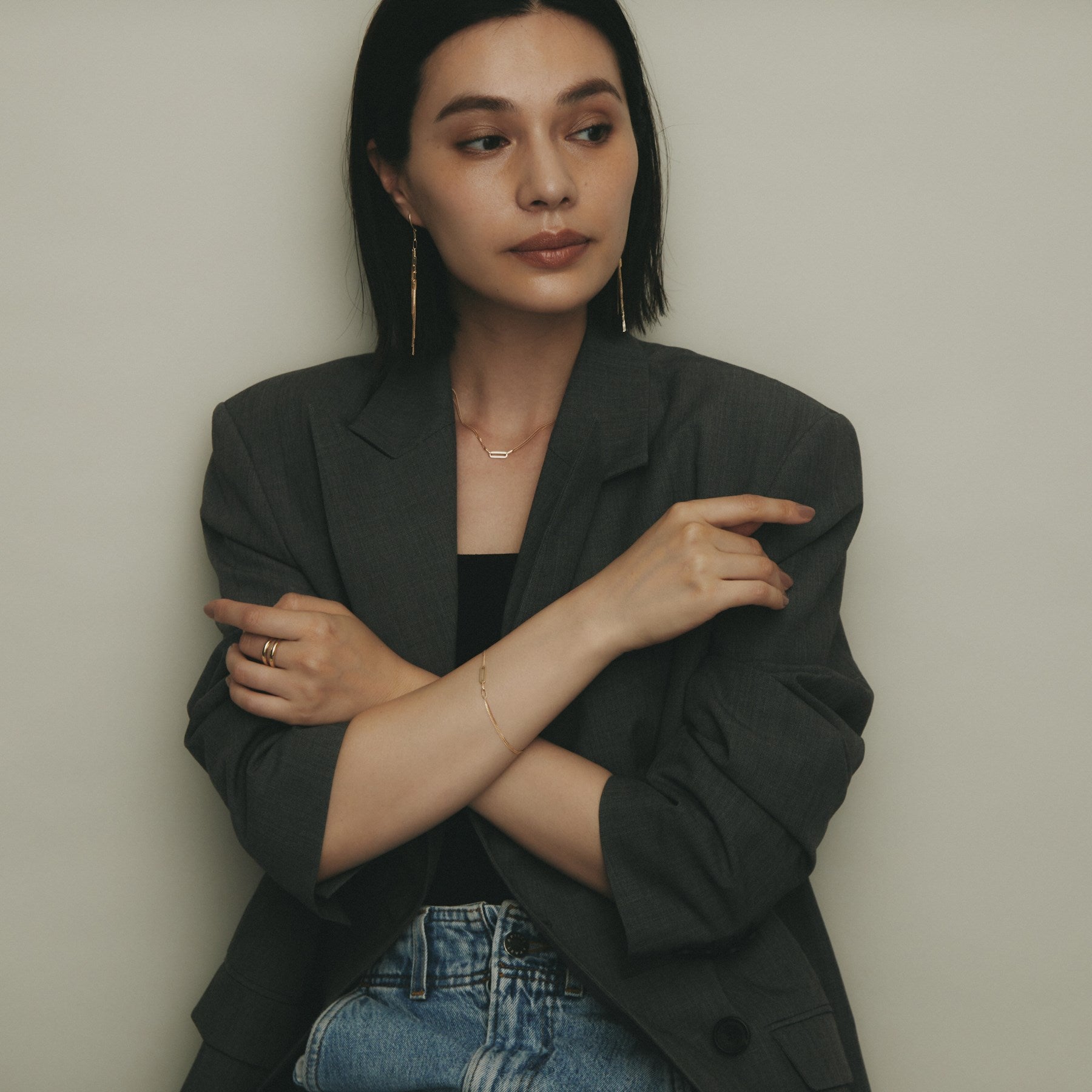 ココシュニック COCOSHNIK K10中空プリムキヘイループ ネックレス （イエローゴールド(100)） イエローゴールド(100)