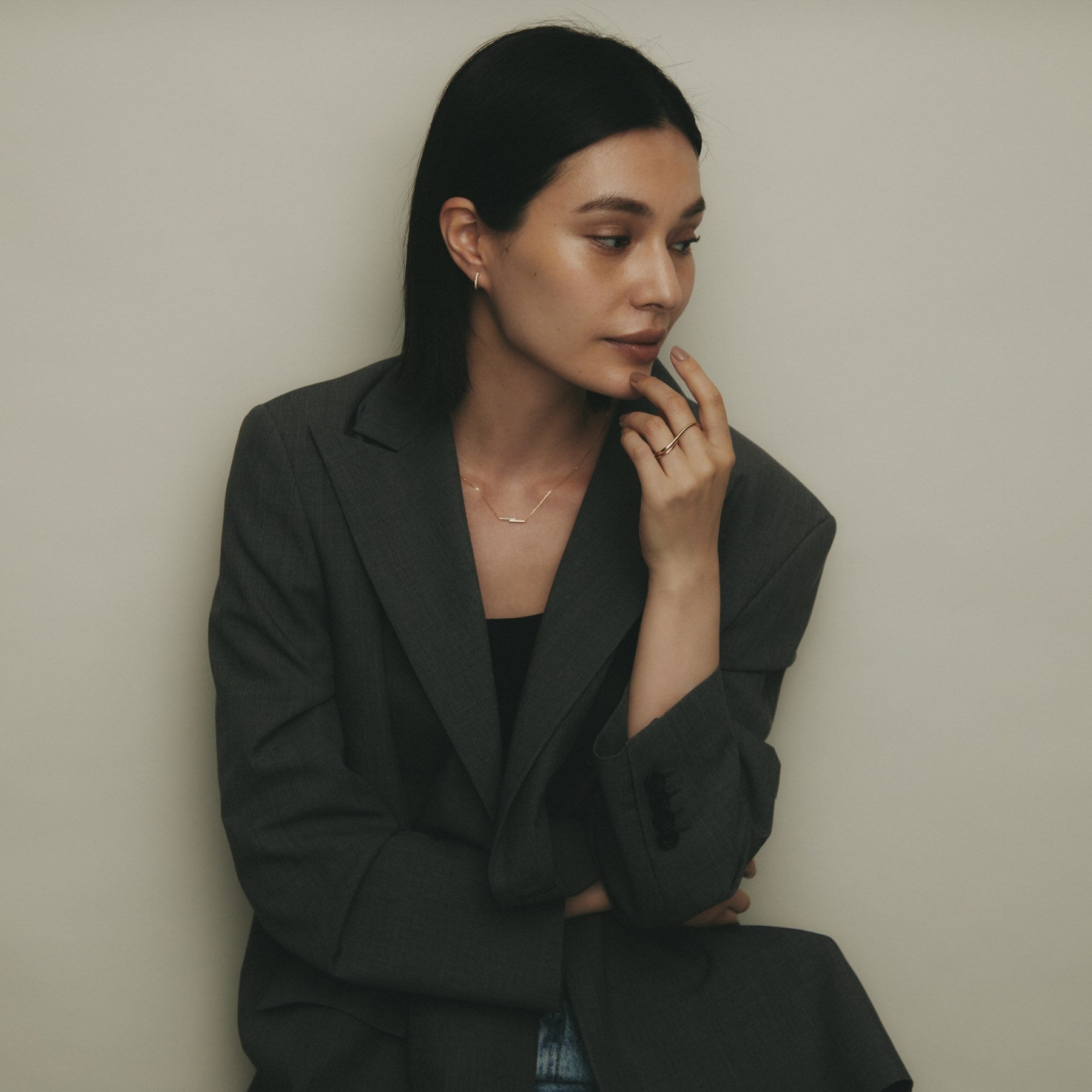 ココシュニック COCOSHNIK K10ダイヤモンド インサイドダイヤ 中折れピアス （イエローゴールド(104)） イエローゴールド(104)