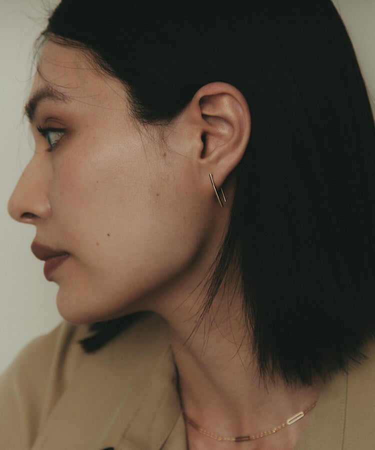 ココシュニック COCOSHNIK K10カーブライン フックピアス （クリスタル/透明(100)） クリスタル/透明(100)