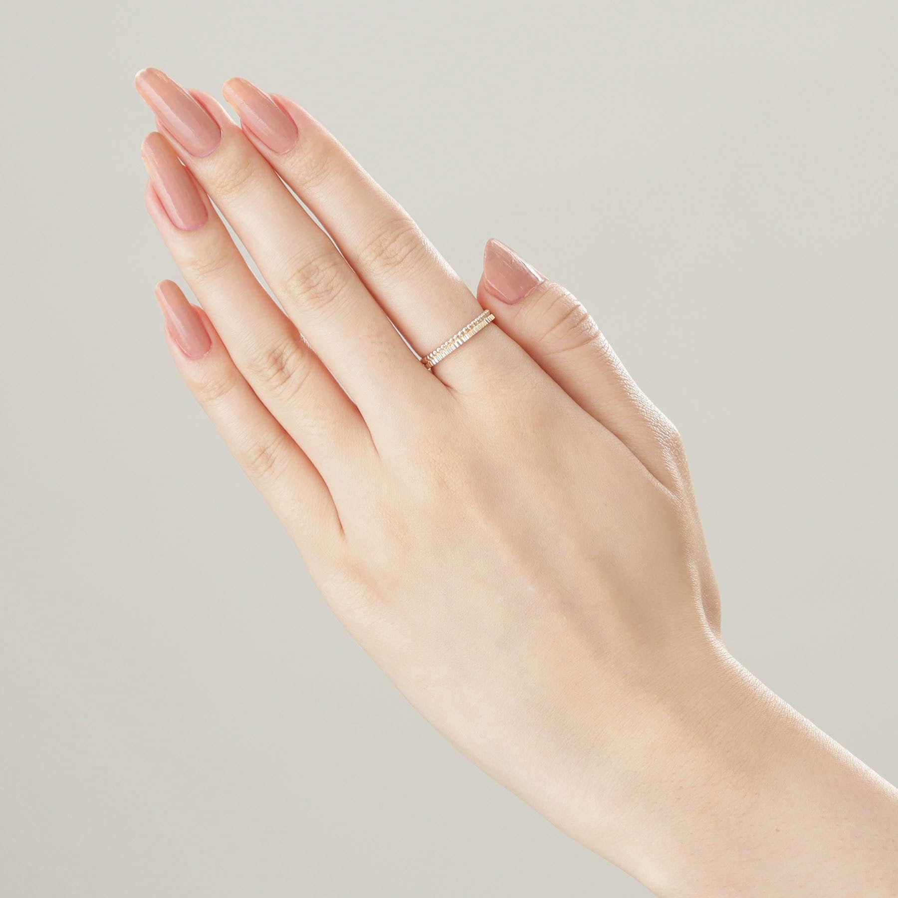 ココシュニック COCOSHNIK K10ミル縦溝リング イエローゴールド(100)