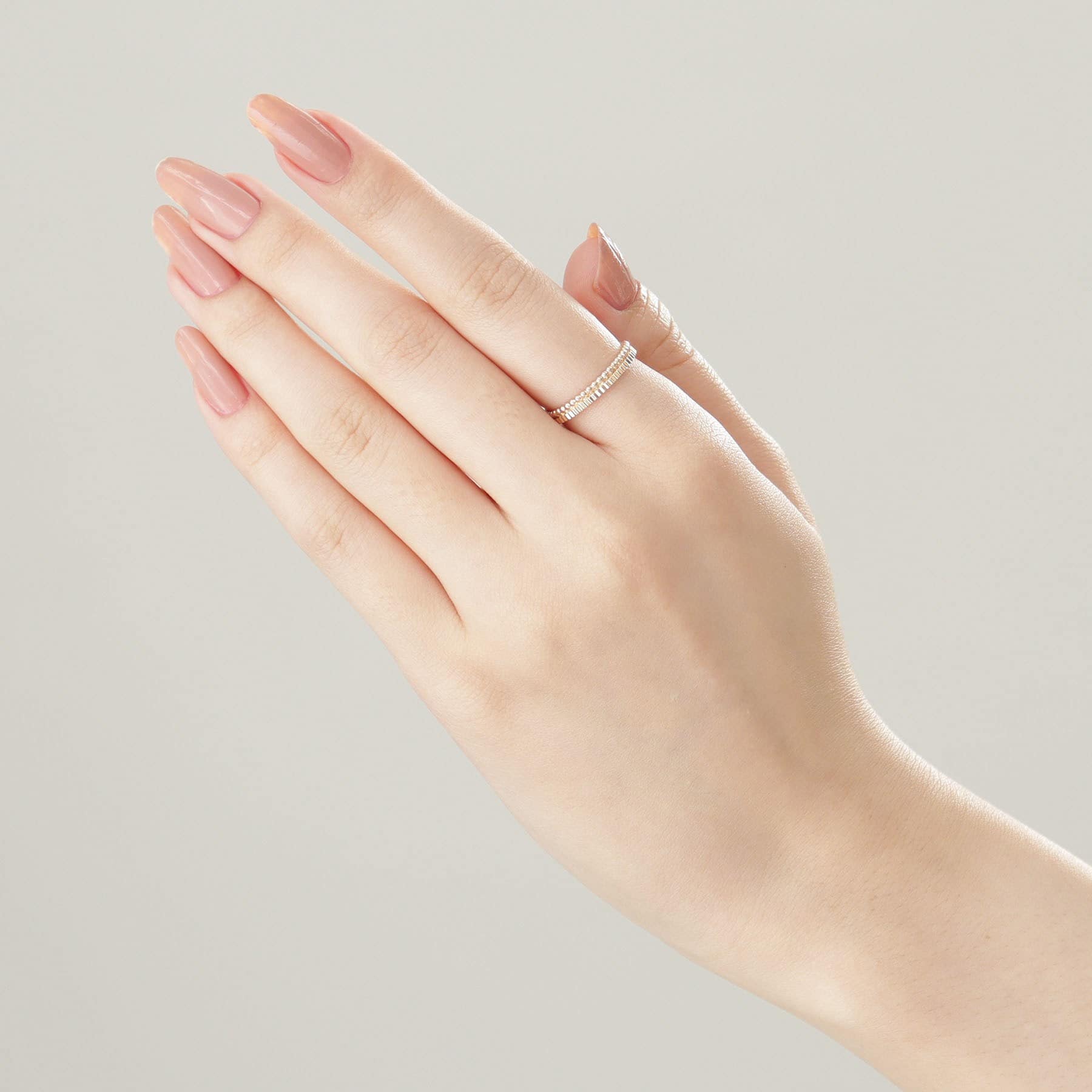 ココシュニック COCOSHNIK K10ミル縦溝リング イエローゴールド(100)