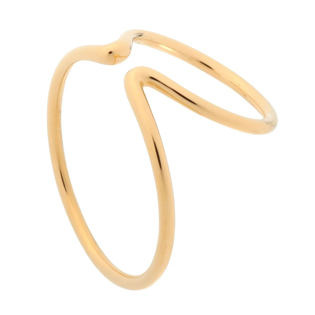 COCOSHNIK Silver Gold Plated Double Hoop Ear Cuff