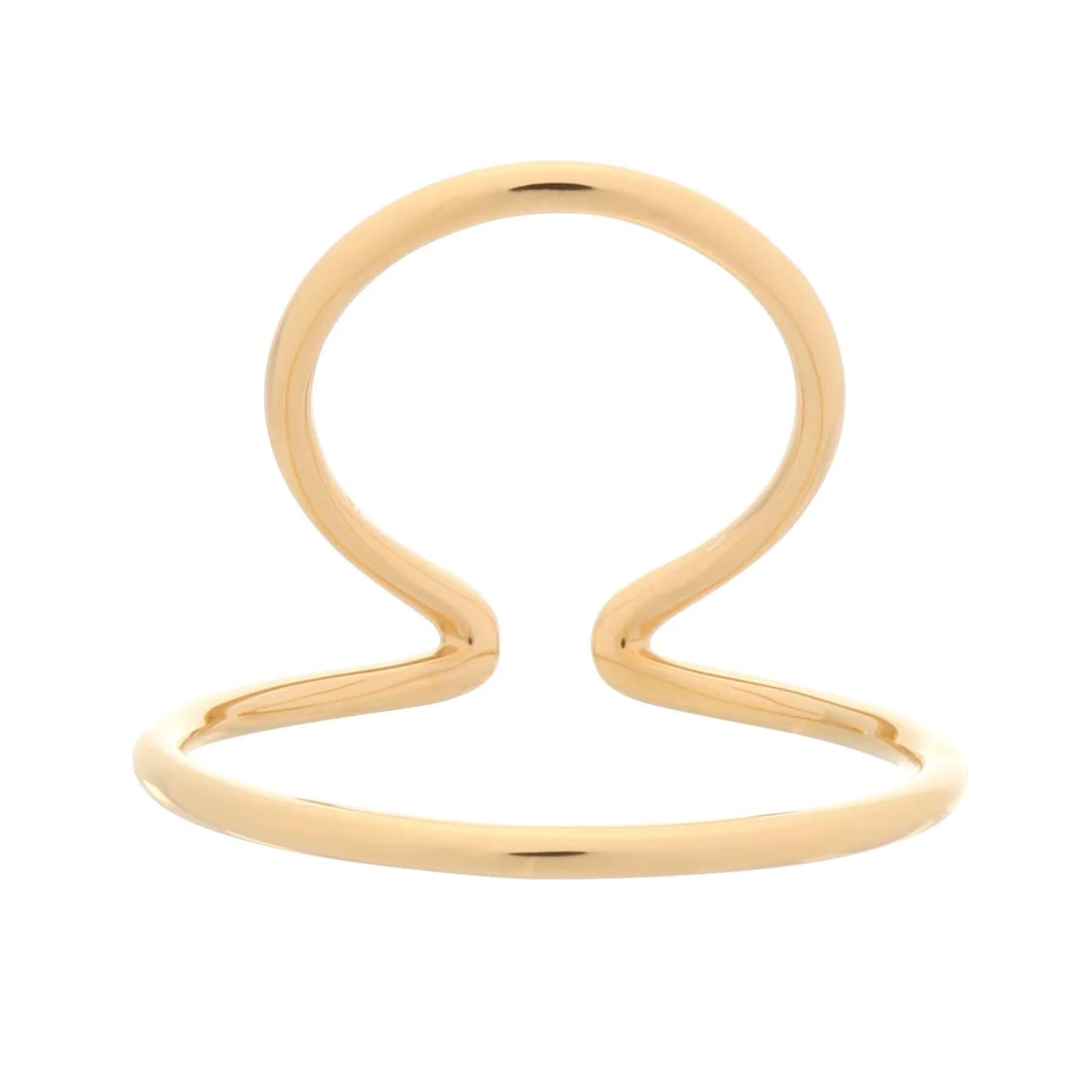 COCOSHNIK Silver Gold Plated Double Hoop Ear Cuff