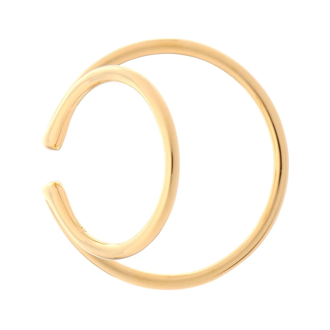 COCOSHNIK Silver Gold Plated Double Hoop Ear Cuff