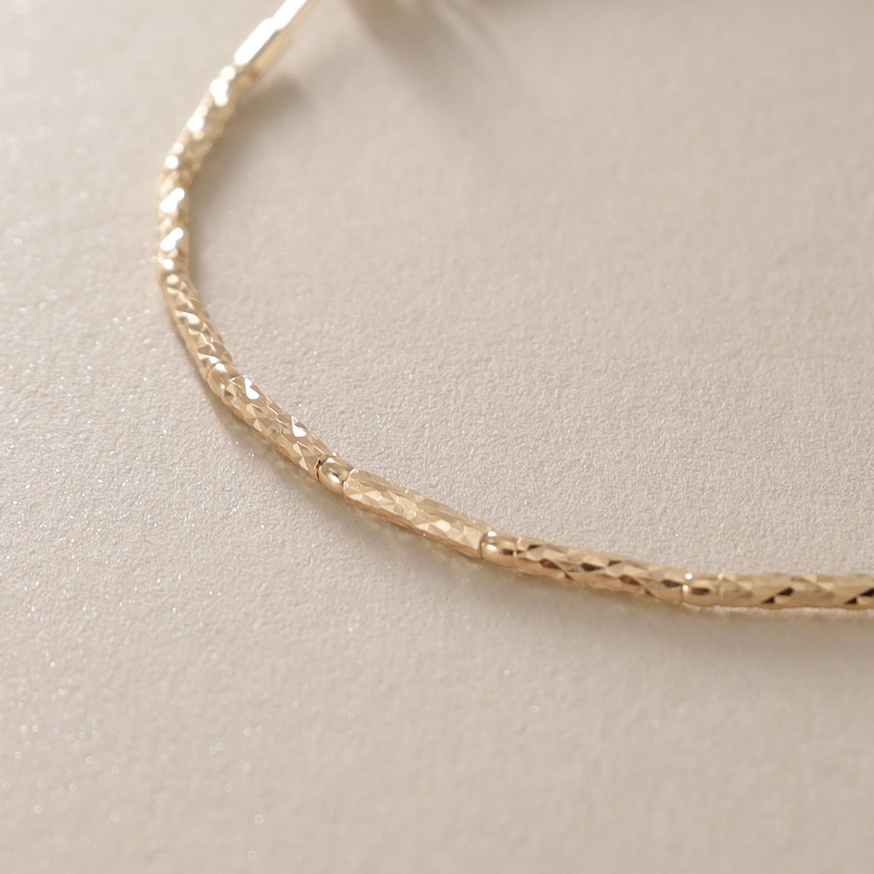 ココシュニック COCOSHNIK ミラーカットビーズ　フープピアス（中） (イエローゴールド) イエローゴールド(100)