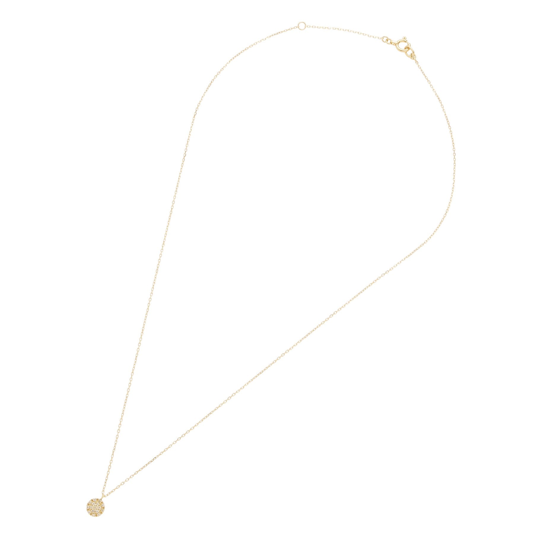 ココシュニック COCOSHNIK K18ダイヤモンド　クラスター取巻きネックレス　小 (イエローゴールド) イエローゴールド(104)