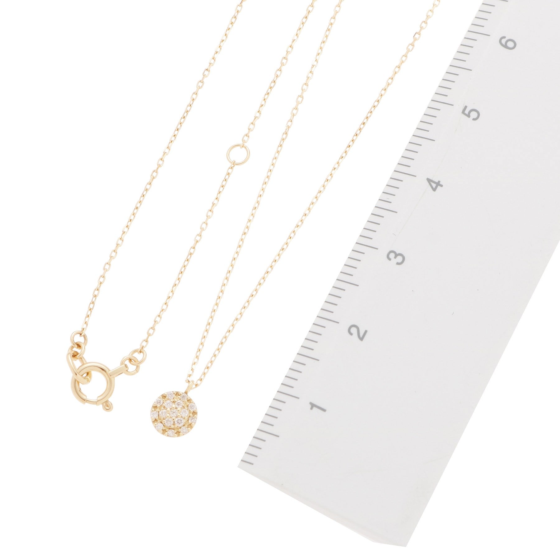 ココシュニック COCOSHNIK K18ダイヤモンド　クラスター取巻きネックレス　小 (イエローゴールド) イエローゴールド(104)