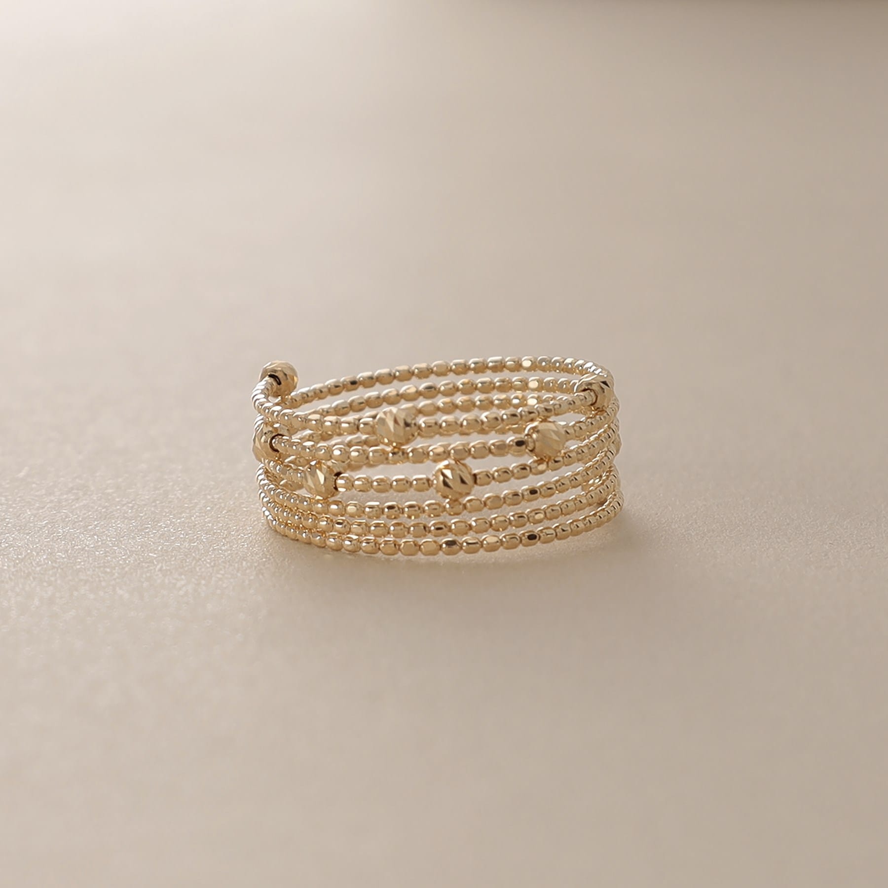 ココシュニック COCOSHNIK K18ハニー カットボール 形状記憶リング (イエローゴールド) イエローゴールド(100)