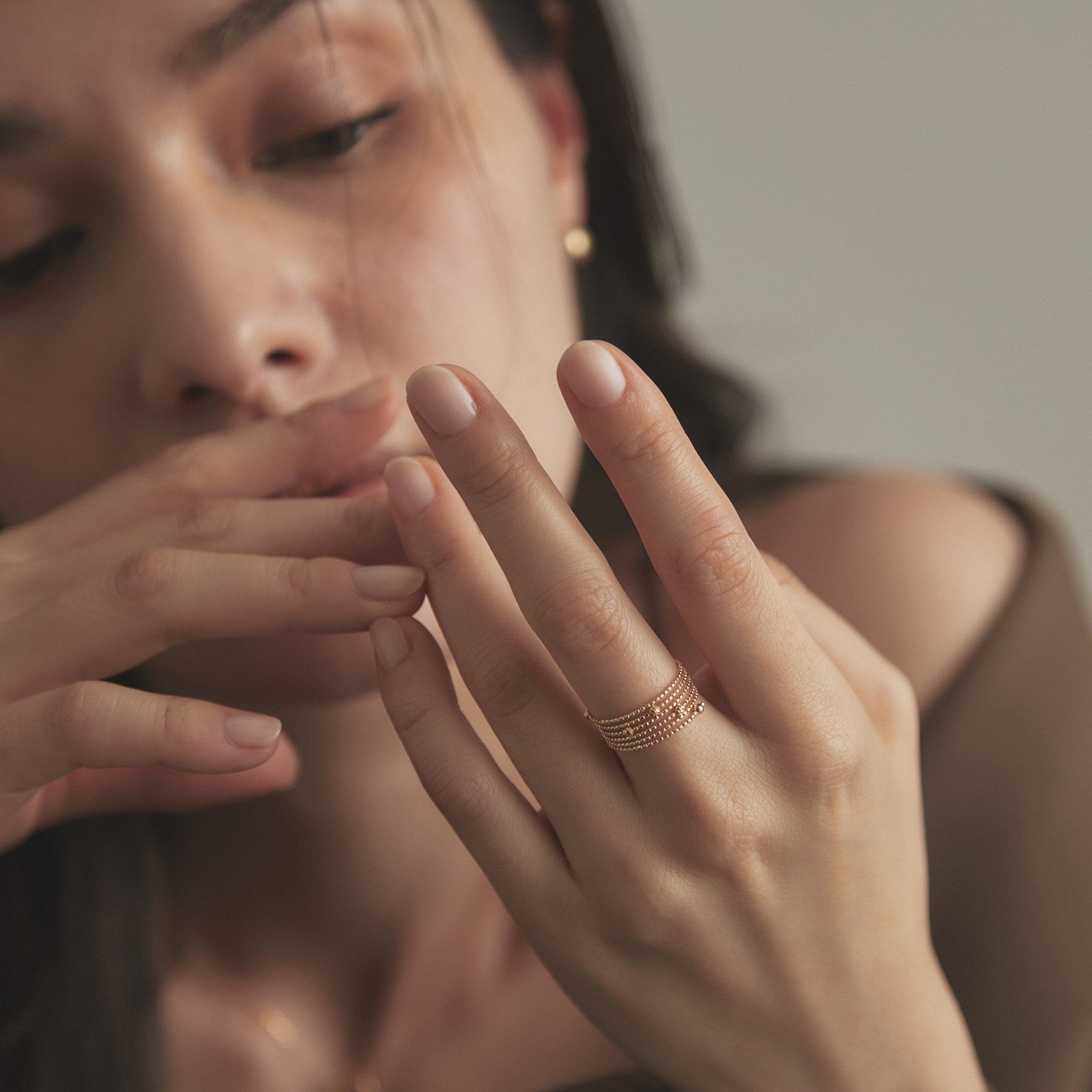 ココシュニック COCOSHNIK K18ハニー カットボール 形状記憶リング (イエローゴールド) イエローゴールド(100)