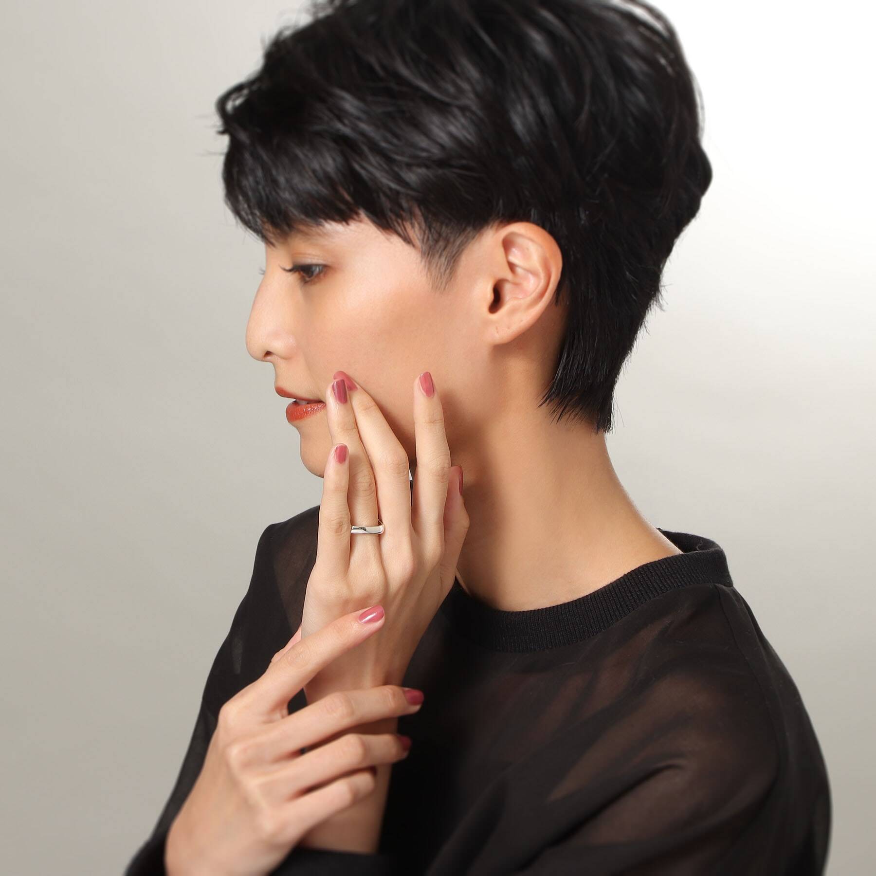 ココシュニック COCOSHNIK シルバー シフトスクエア リング