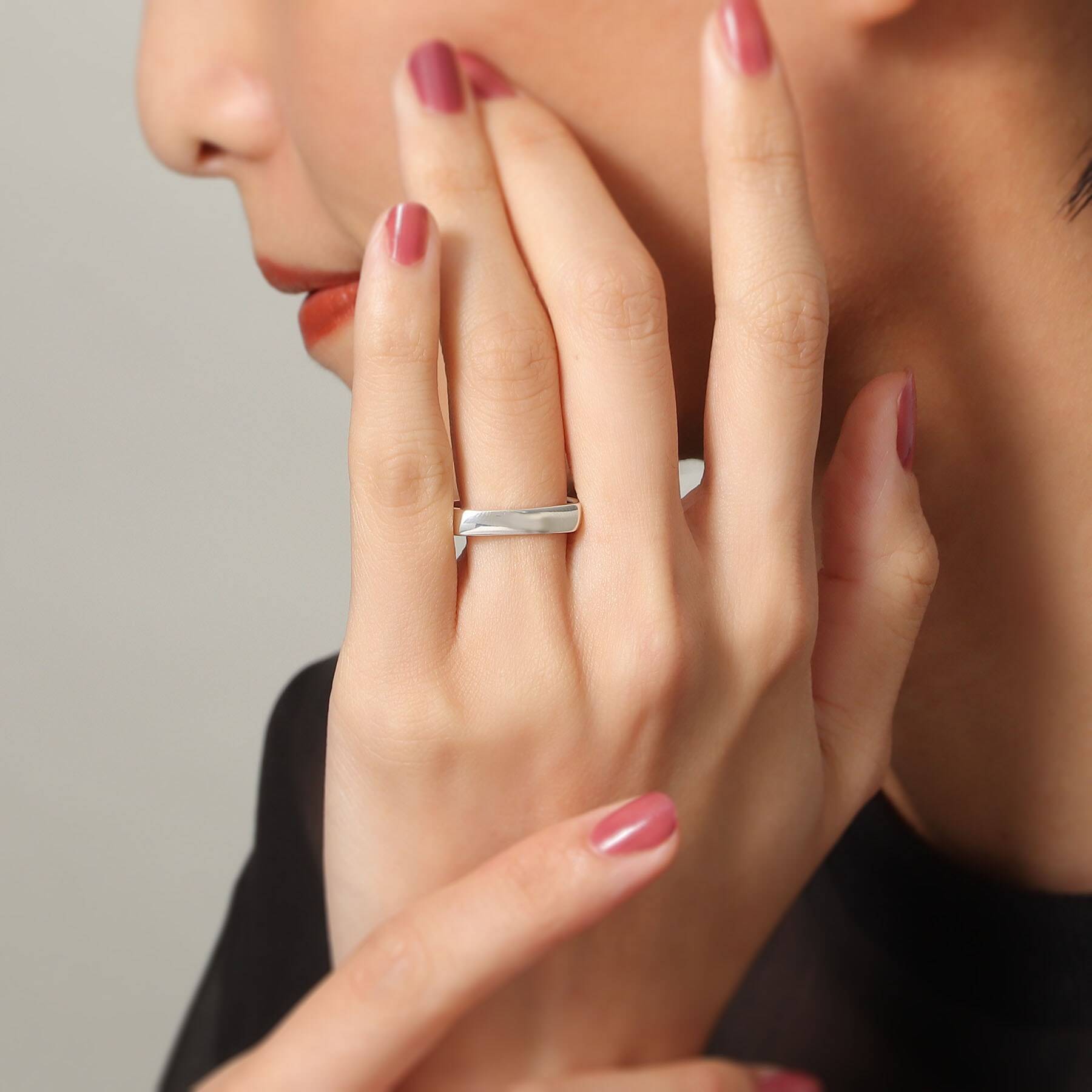 ココシュニック COCOSHNIK シルバー シフトスクエア リング