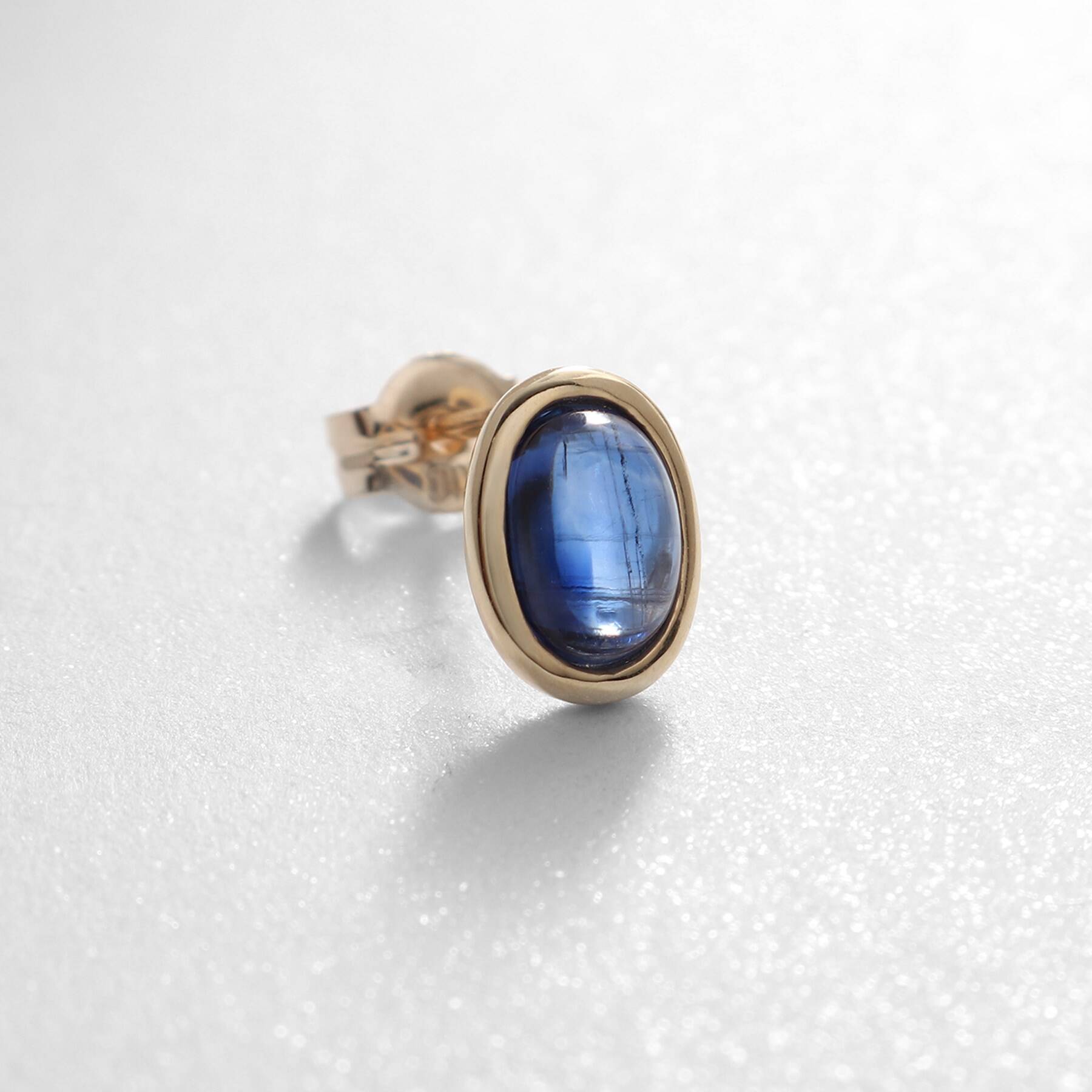 COCOSHNIK COCOSHNIK K10凱亞那石 橢圓形寶石 釘式耳環