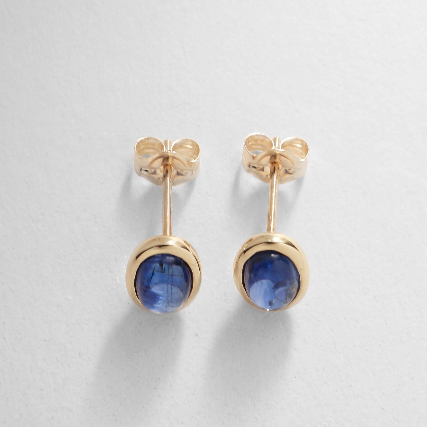 COCOSHNIK COCOSHNIK K10凱亞那石 橢圓形寶石 釘式耳環