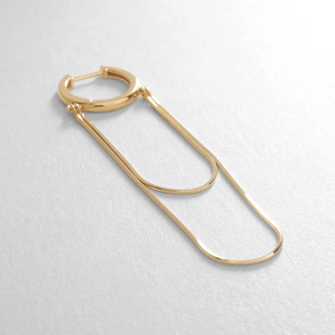 COCOSHNIK COCOSHNIK K10 Compact Drape Mid-fold Hoop Earrings