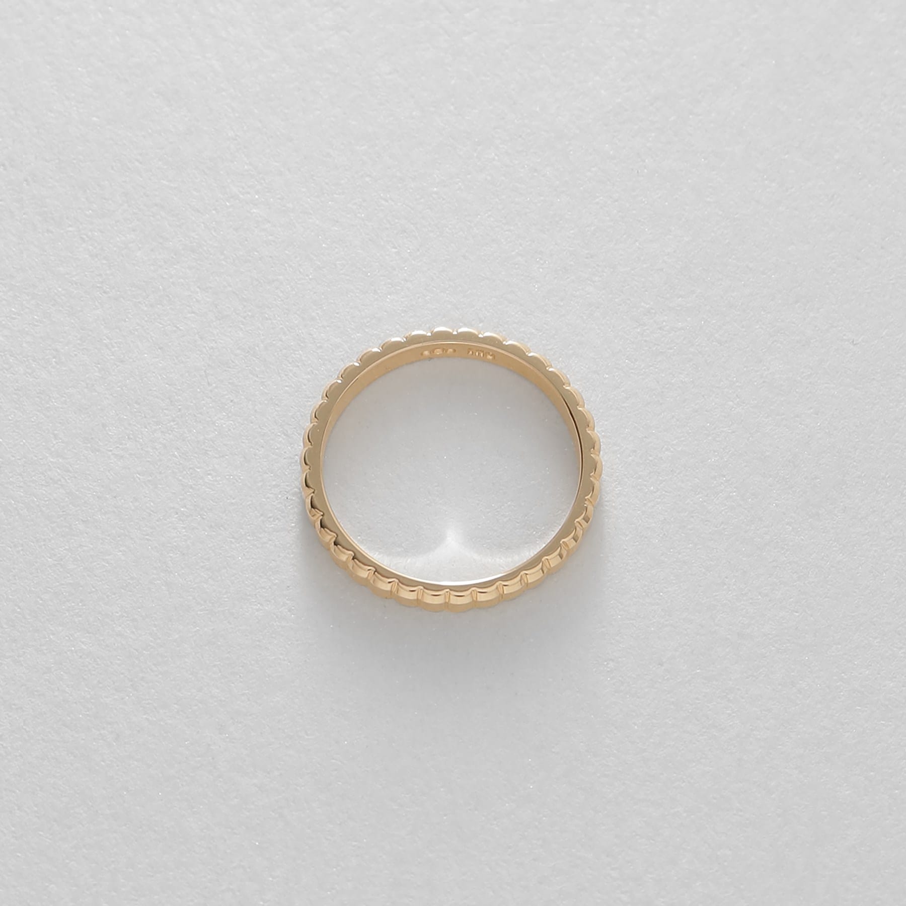 COCOSHNIK COCOSHNIK K10 gadroon cut pinky ring