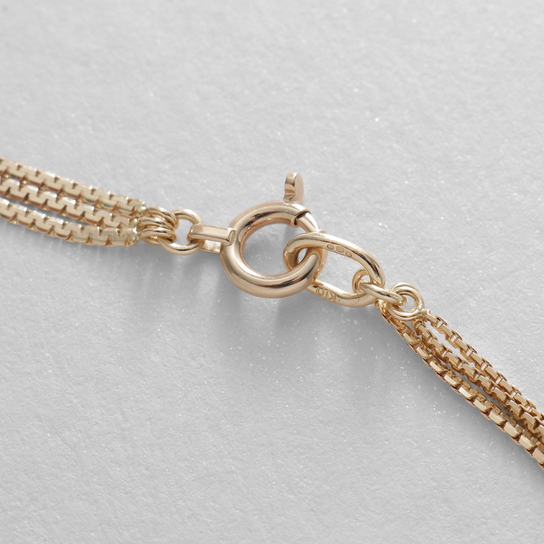 ココシュニック COCOSHNIK K10ベネチアンフラット3連 ブレスレット （イエローゴールド(100)） イエローゴールド(100)