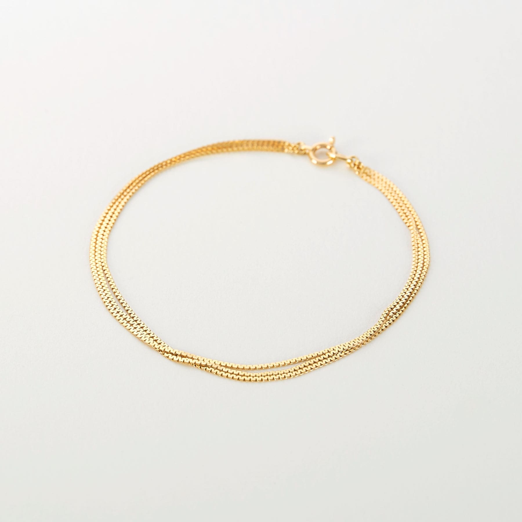 ココシュニック COCOSHNIK K10ベネチアンフラット3連 ブレスレット （イエローゴールド(100)） イエローゴールド(100)