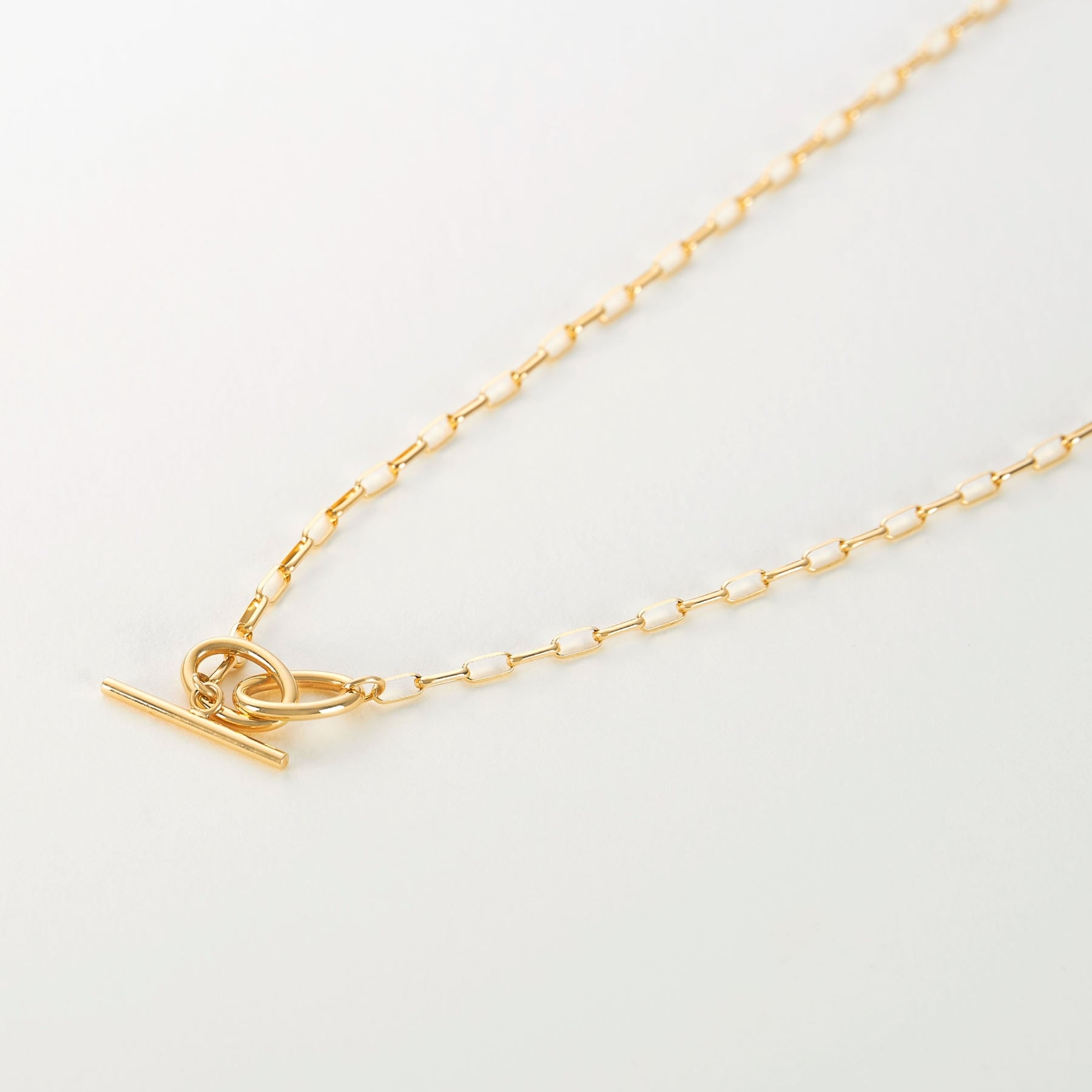 ココシュニック COCOSHNIK K10ロングハーフラウンドダブルマンテル ネックレス （イエローゴールド(100)） イエローゴールド(100)