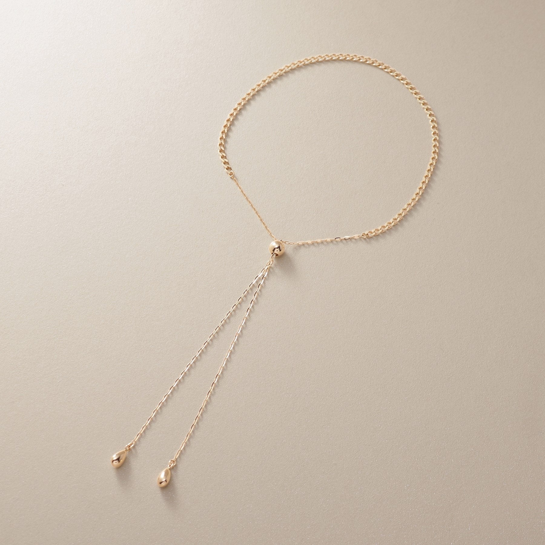 COCOSHNIK K10 Key Herringbone Slide Chain Bracelet