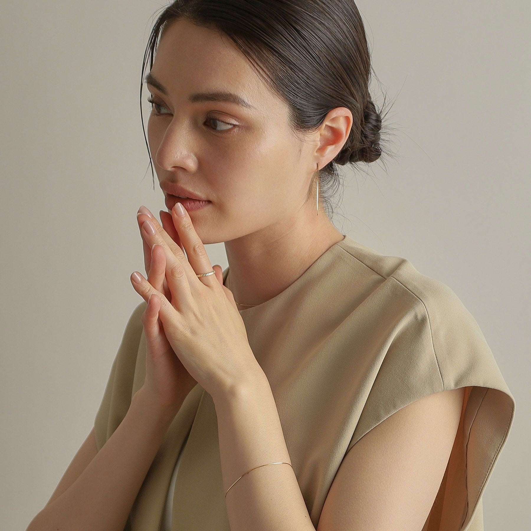 ココシュニック COCOSHNIK K18コンパクトフリンジ スタッドピアス （イエローゴールド(100)） イエローゴールド(100)