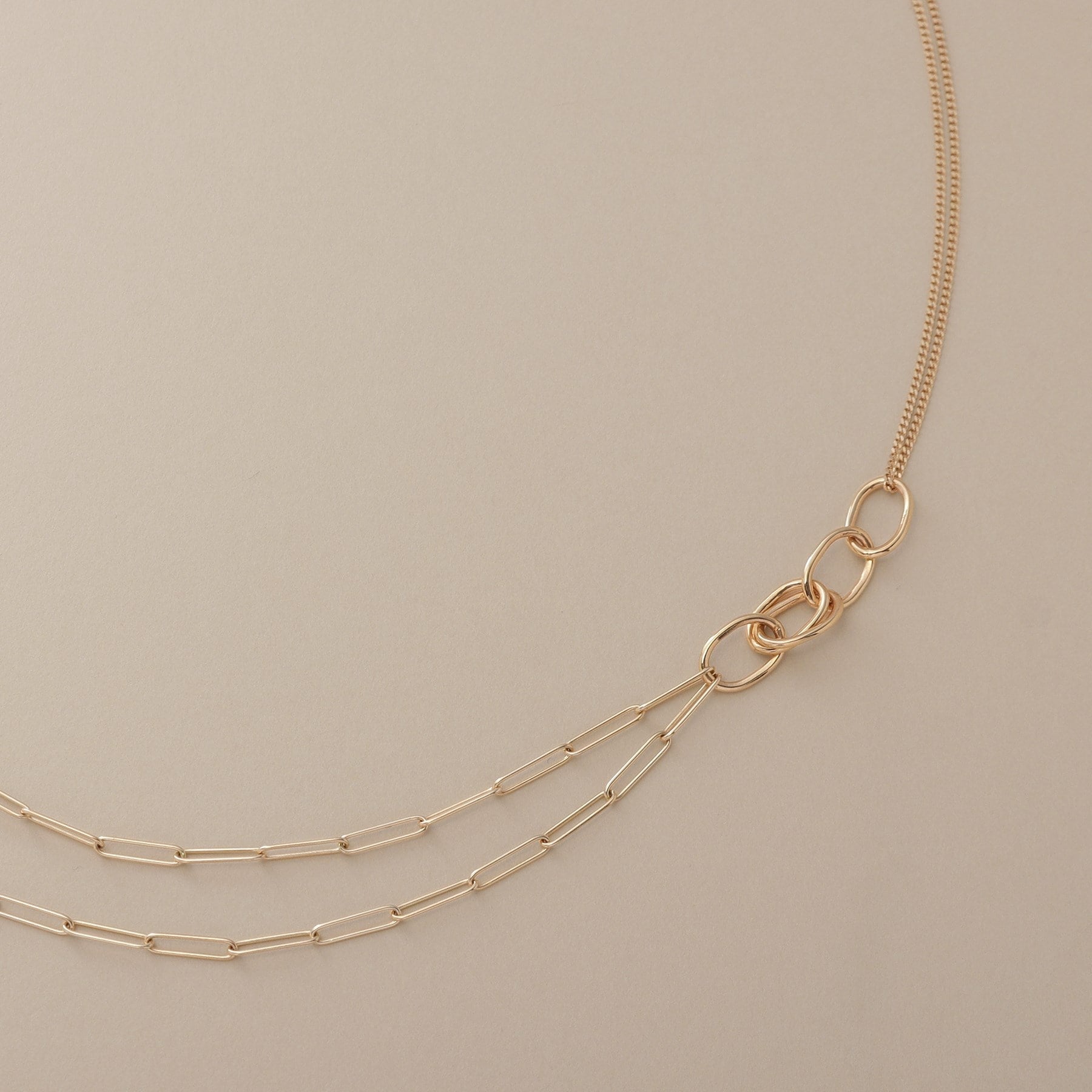 COCOSHNIK K10PC Chain × Kheid Draped Necklace