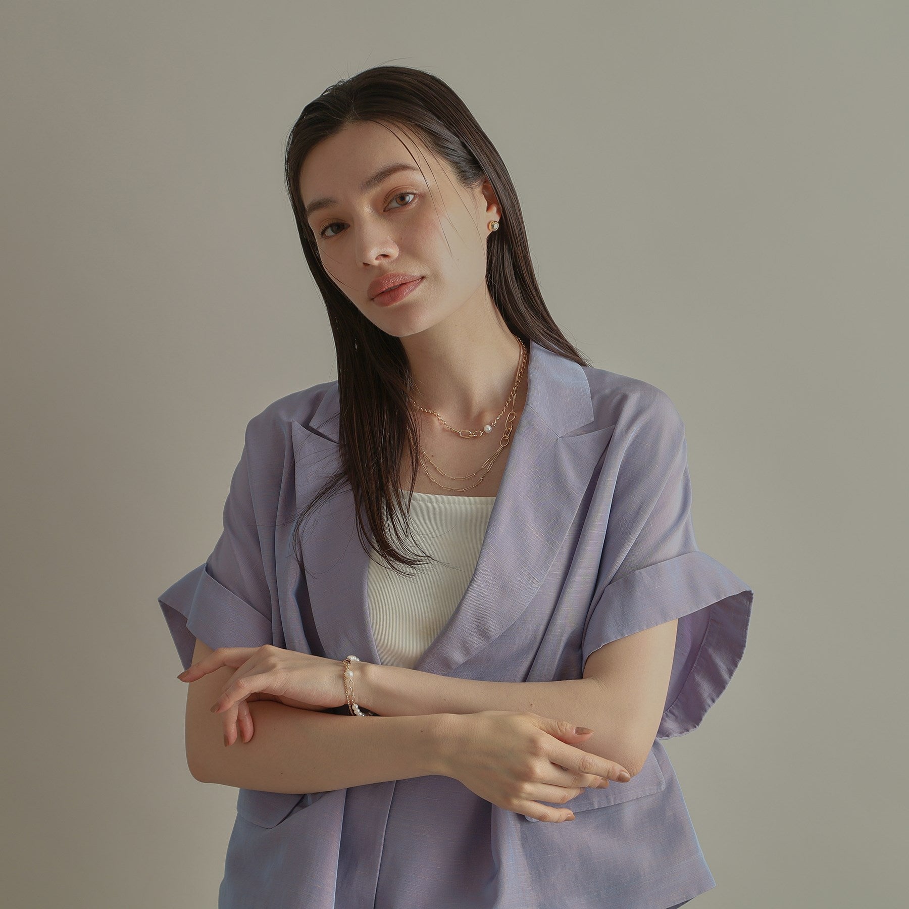 COCOSHNIK K10PC Chain × Kheid Draped Necklace