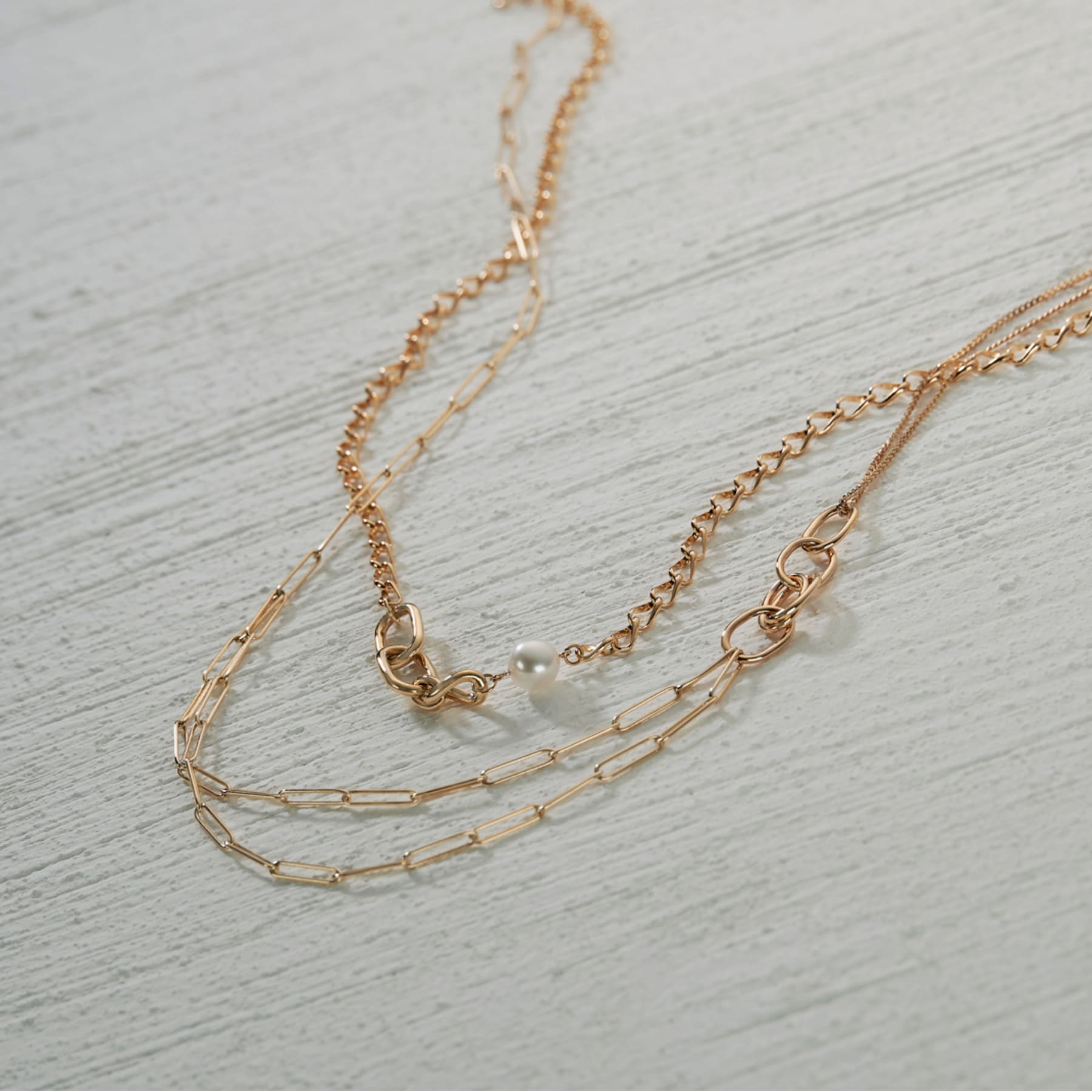 COCOSHNIK K10PC Chain × Kheid Draped Necklace