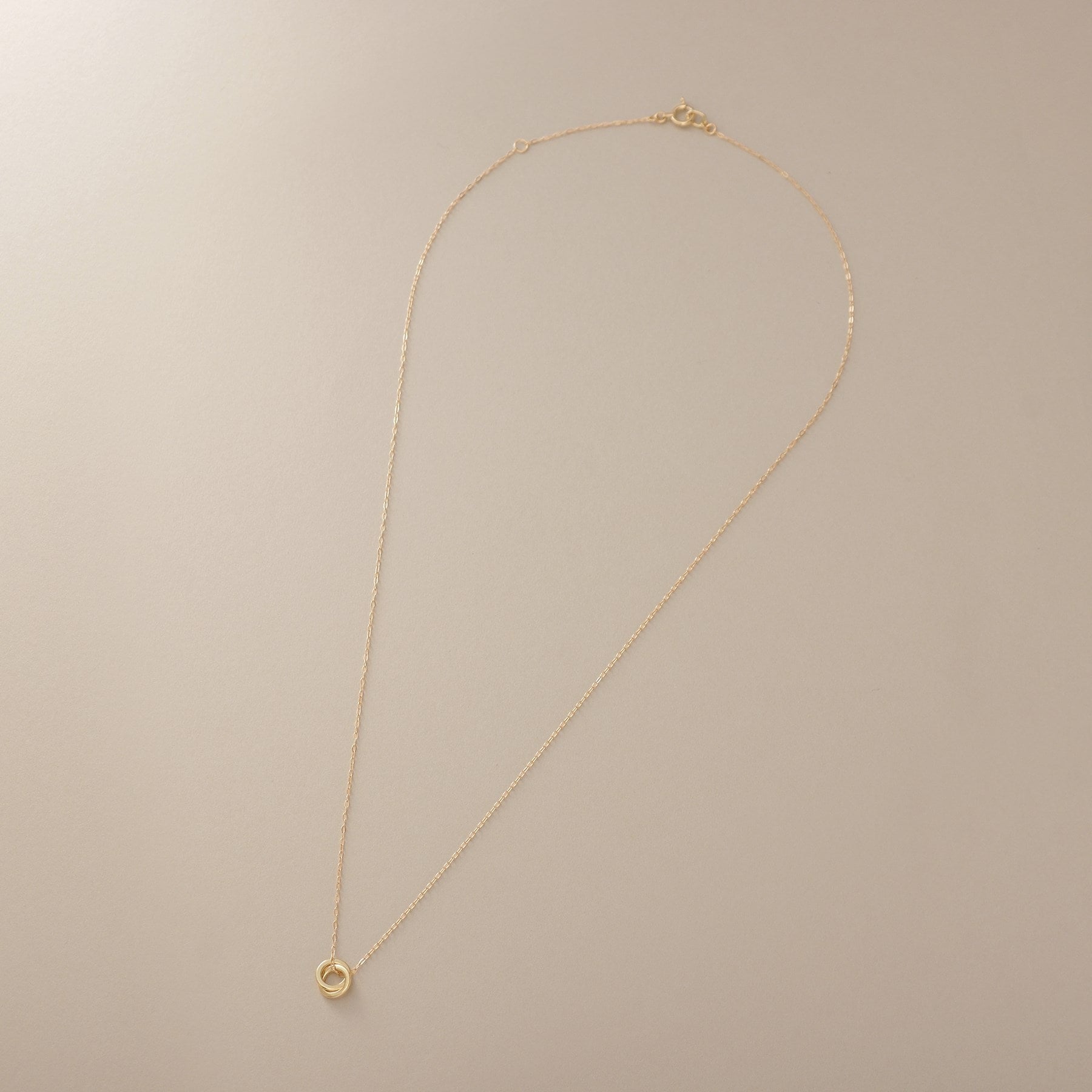 ココシュニック COCOSHNIK K18ダブルサークル ネックレス （イエローゴールド(100)） イエローゴールド(100)