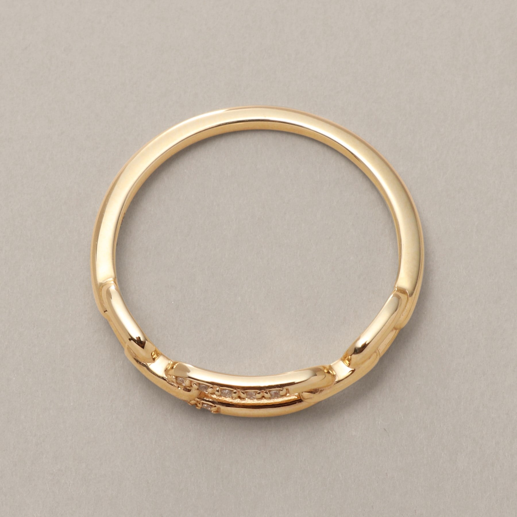 ココシュニック COCOSHNIK K10ダイヤモンド PCモチーフアシンメトリー リング （イエローゴールド(104)） イエローゴールド(104)