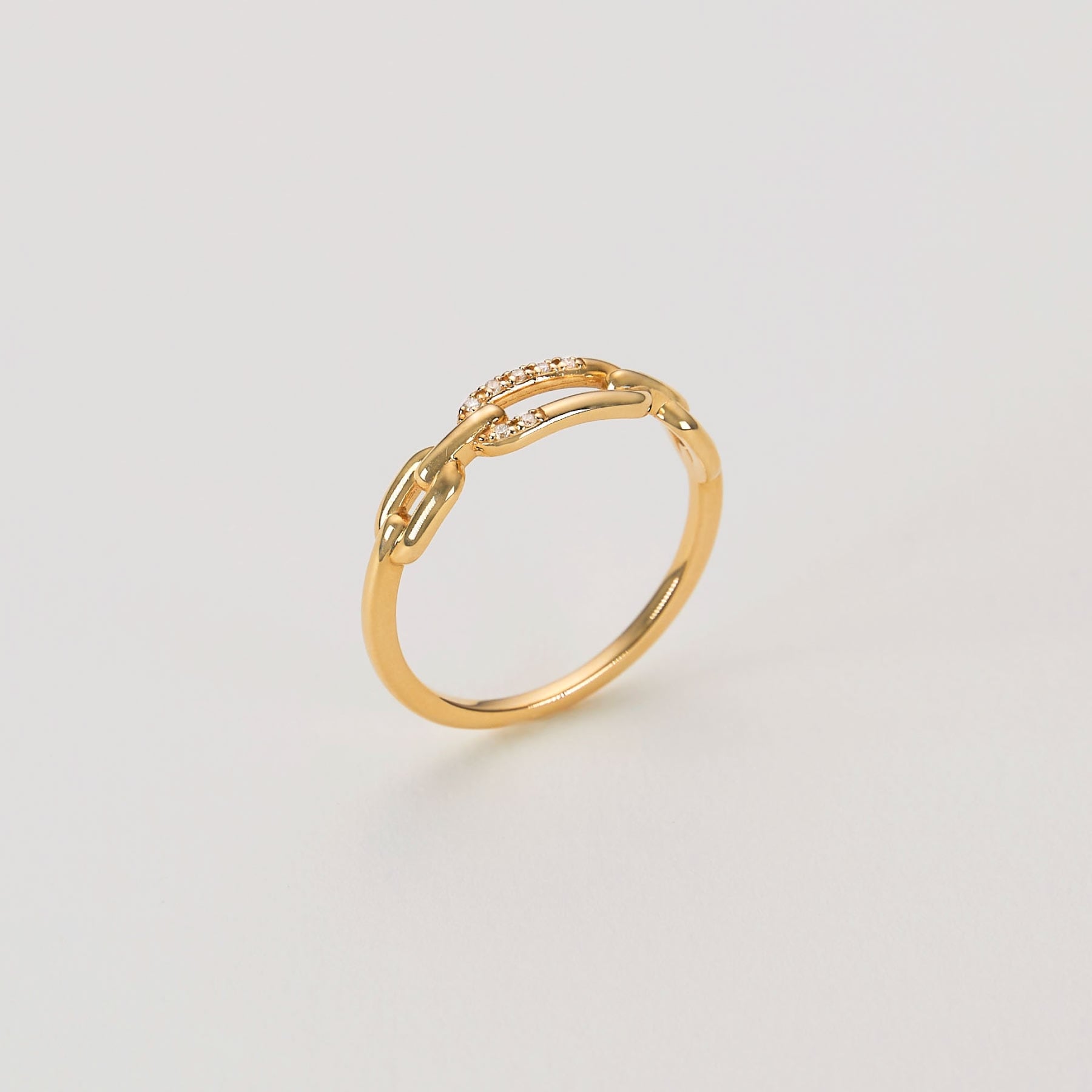 ココシュニック COCOSHNIK K10ダイヤモンド PCモチーフアシンメトリー リング （イエローゴールド(104)） イエローゴールド(104)