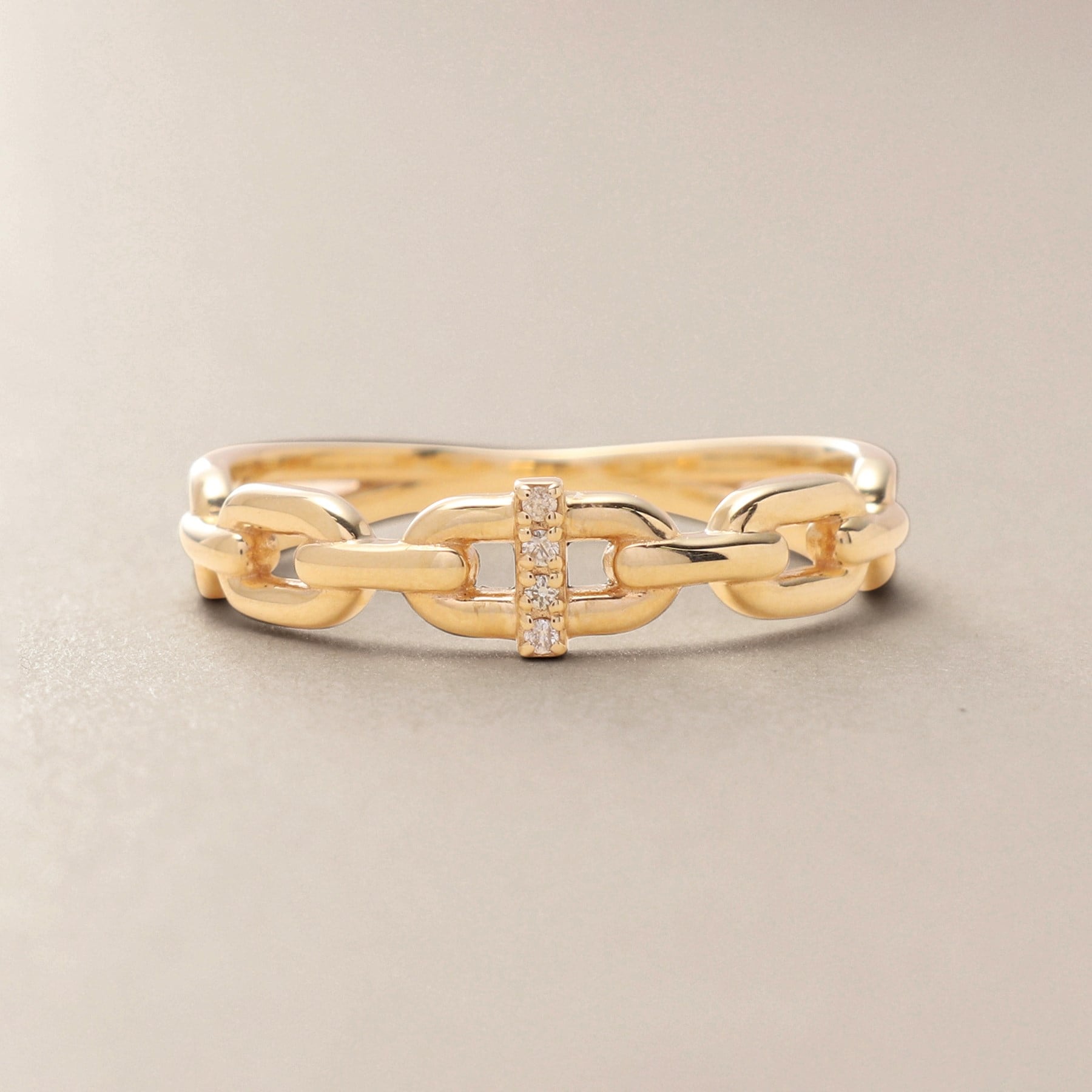 ココシュニック COCOSHNIK K10ダイヤモンド PCモチーフ リング （イエローゴールド(104)） イエローゴールド(104)