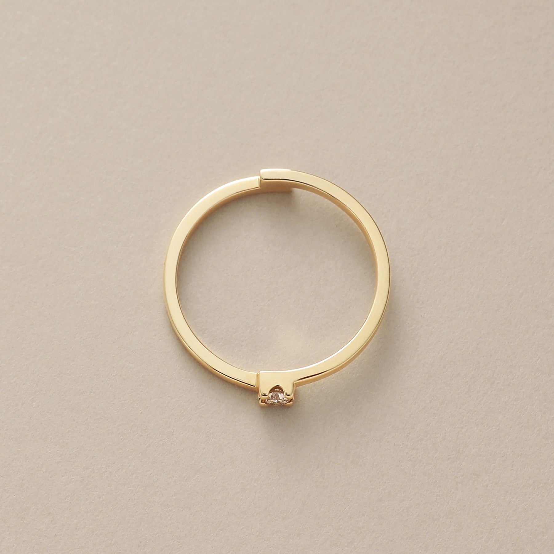 ココシュニック COCOSHNIK K10ダイヤモンド 爪留めスクエアオルタネート リング （イエローゴールド(104)） イエローゴールド(104)