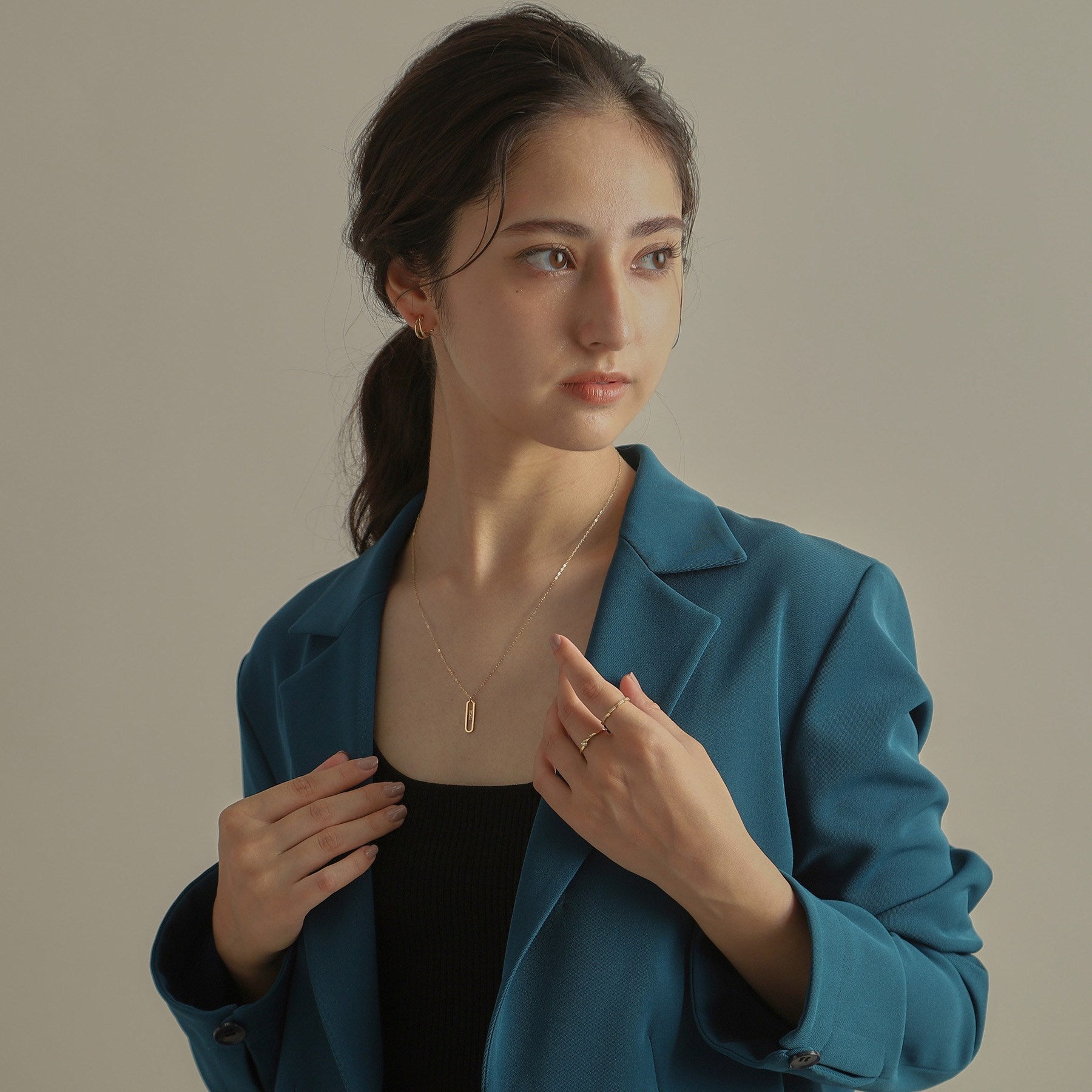 ココシュニック COCOSHNIK K10ダイヤモンド 爪留めスクエアオルタネート リング （イエローゴールド(104)） イエローゴールド(104)