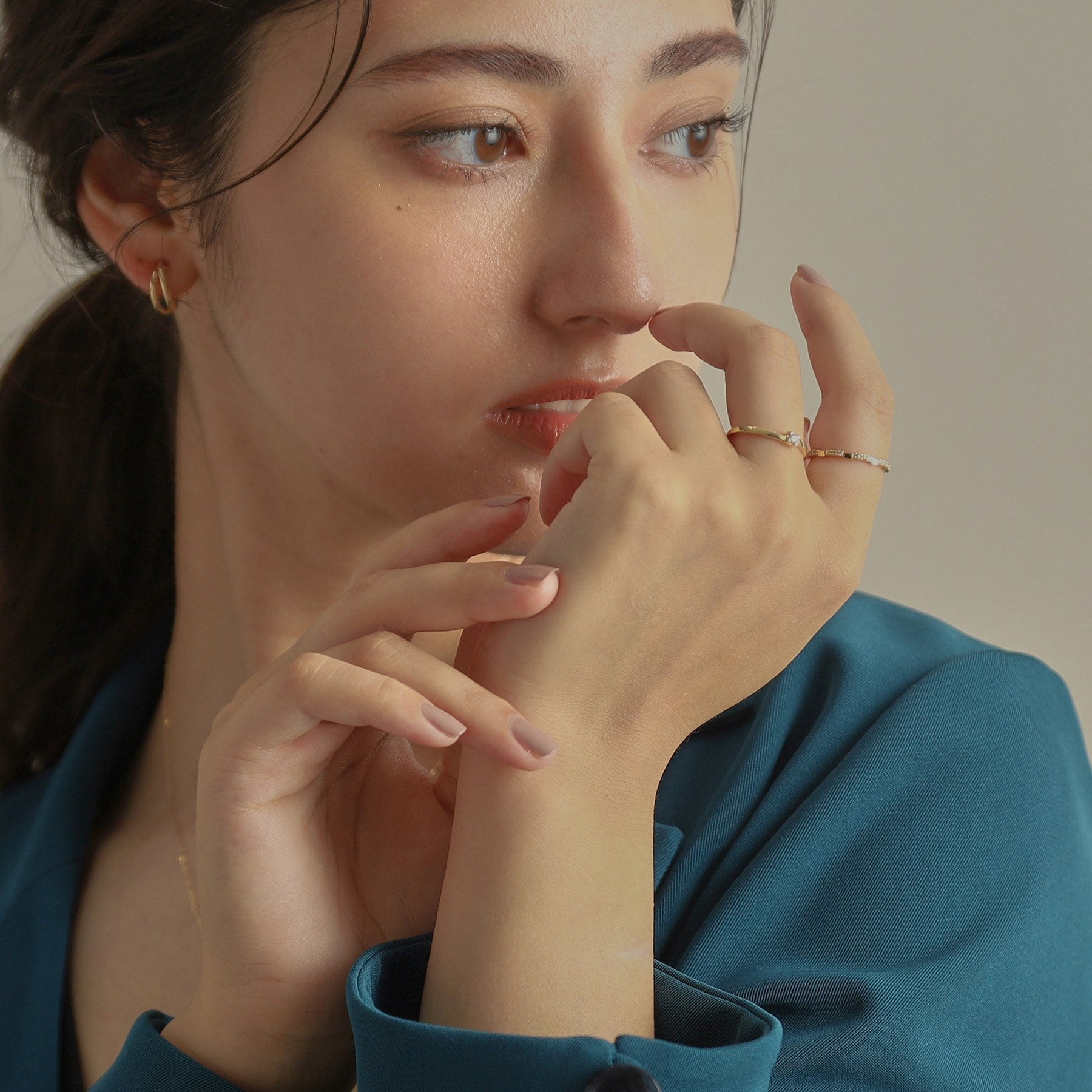 ココシュニック COCOSHNIK K10ダイヤモンド 爪留めスクエアオルタネート リング （イエローゴールド(104)） イエローゴールド(104)