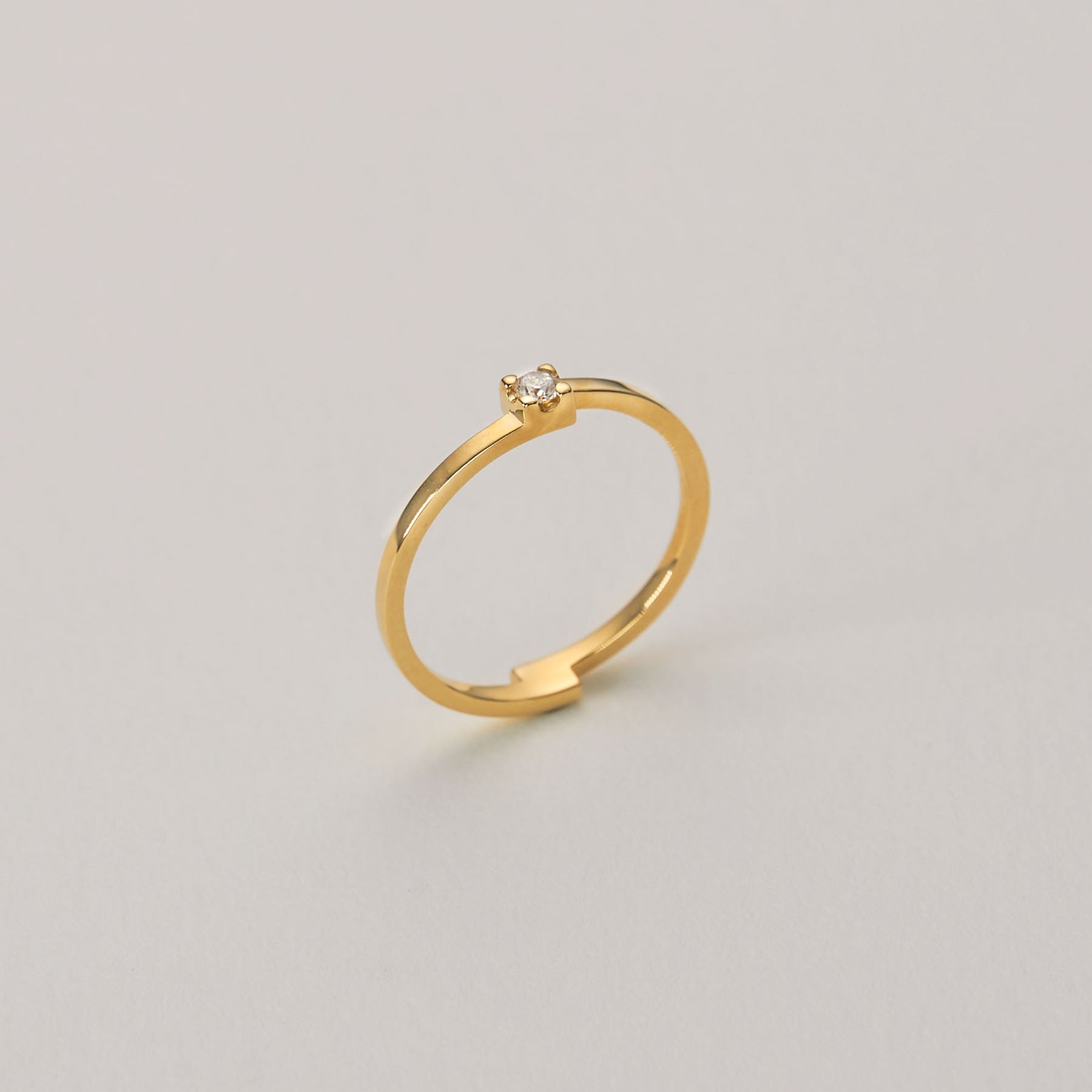 ココシュニック COCOSHNIK K10ダイヤモンド 爪留めスクエアオルタネート リング （イエローゴールド(104)） イエローゴールド(104)