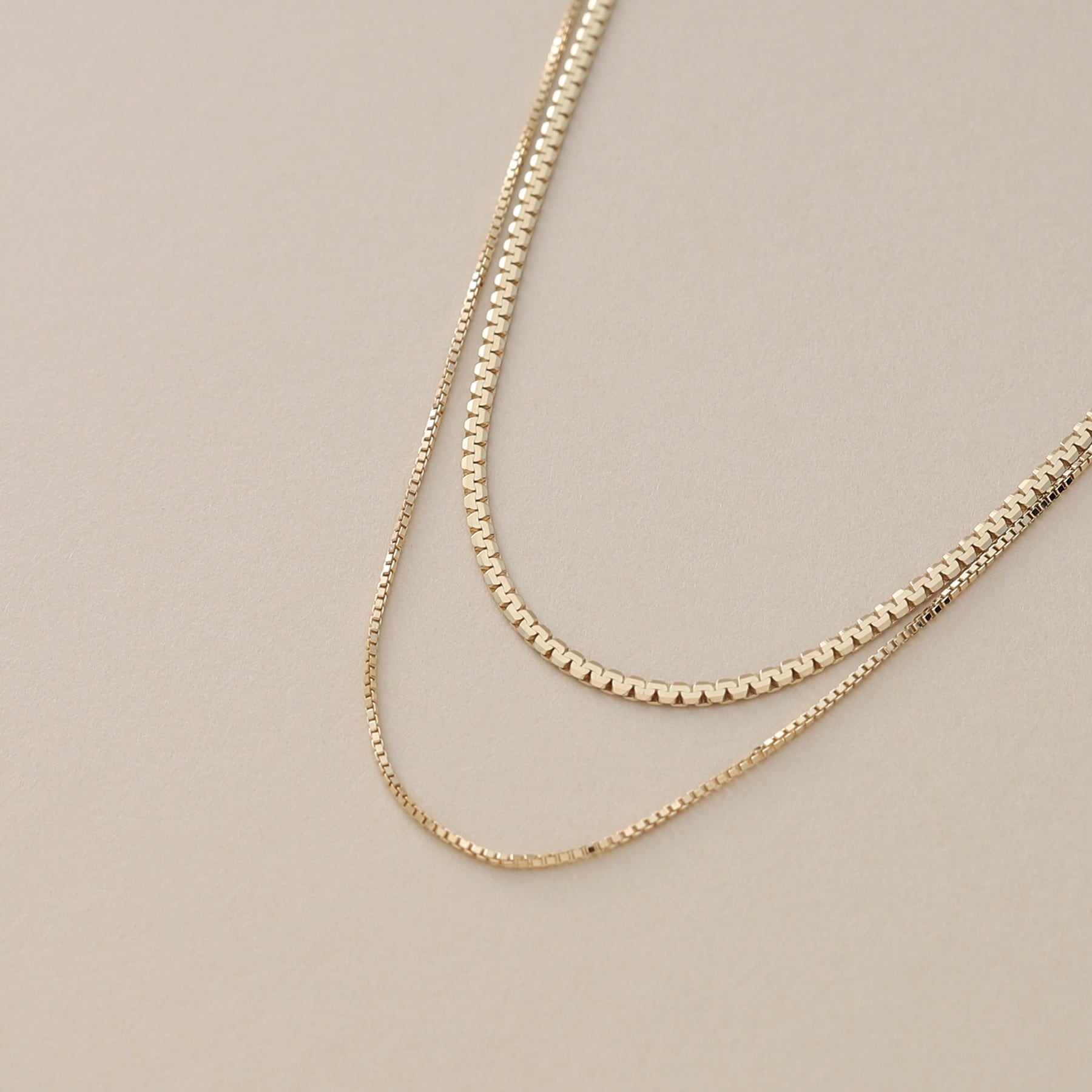 ココシュニック COCOSHNIK K10ベネフラット×ベネレイヤード ネックレス （イエローゴールド(100)） イエローゴールド(100)