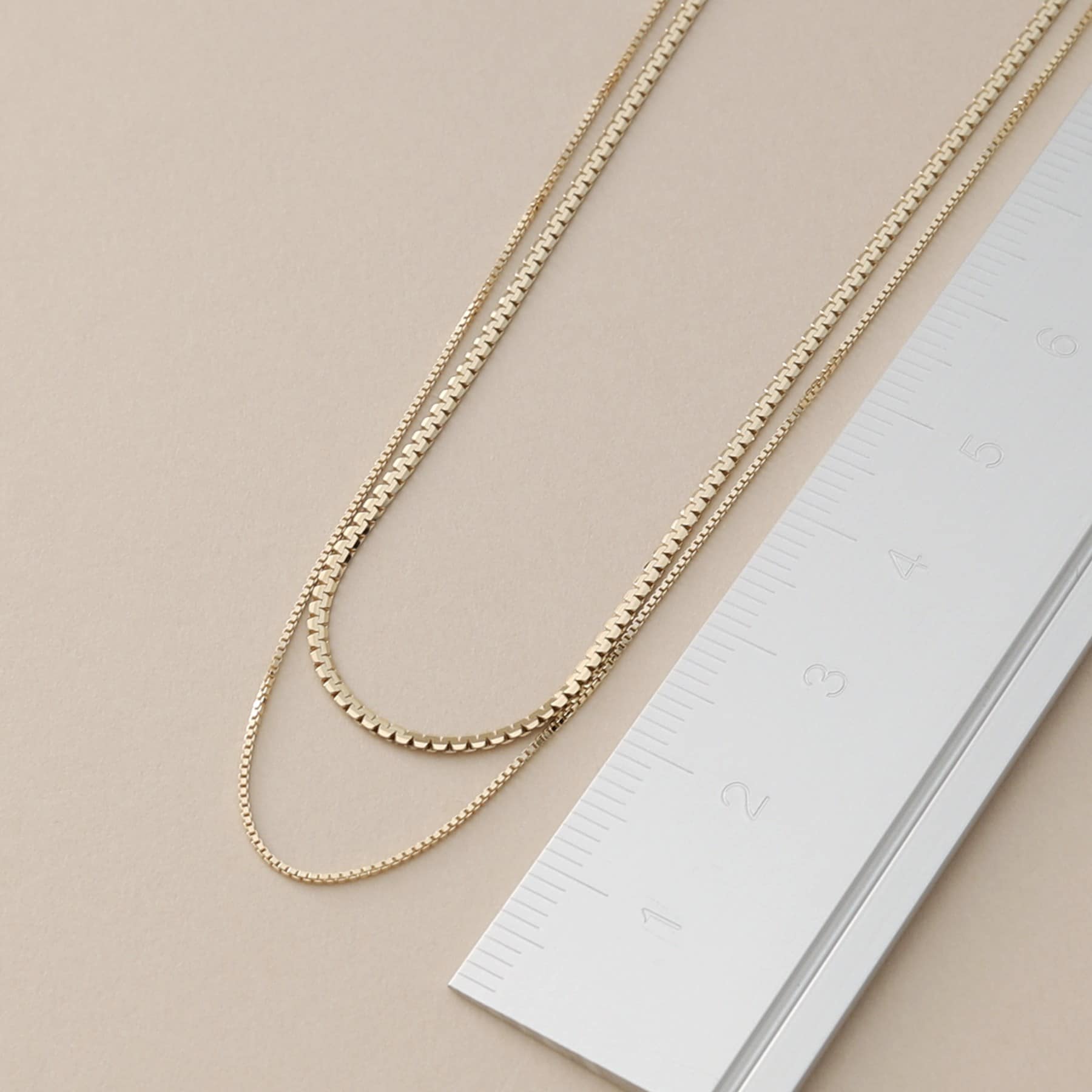 ココシュニック COCOSHNIK K10ベネフラット×ベネレイヤード ネックレス （イエローゴールド(100)） イエローゴールド(100)