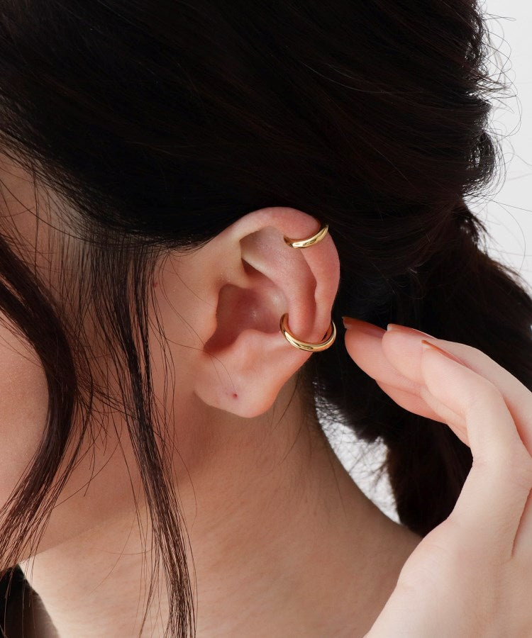 ココシュニック COCOSHNIK シルバー ダブルフープ ヘリックスイヤーカフ（片耳用） GP （シルバー(600)） シルバー(600)