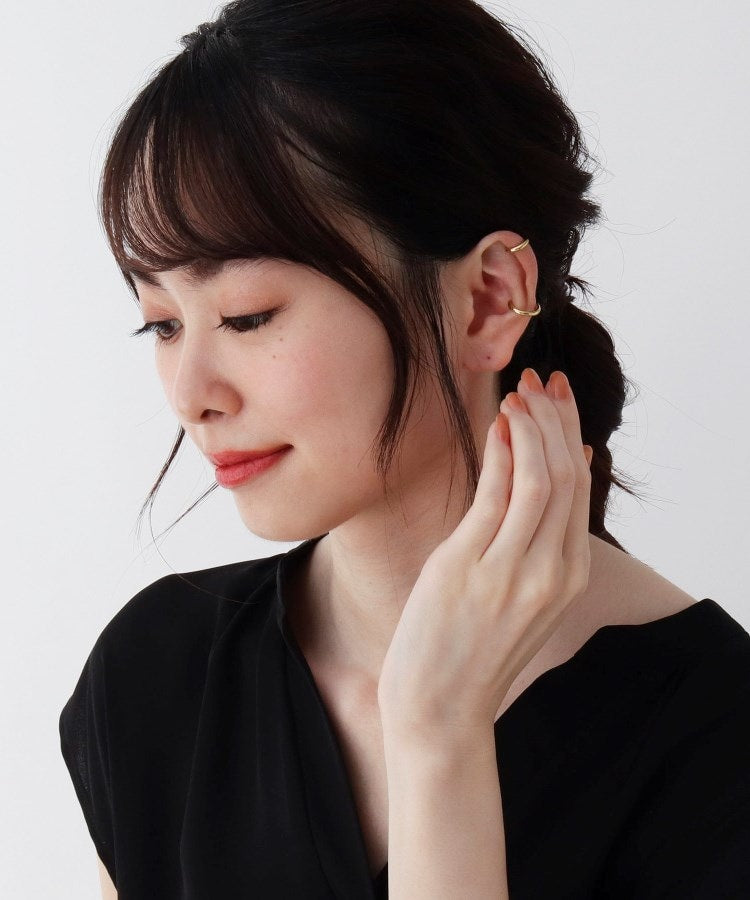 ココシュニック COCOSHNIK シルバー ダブルフープ ヘリックスイヤーカフ（片耳用） GP （シルバー(600)） シルバー(600)