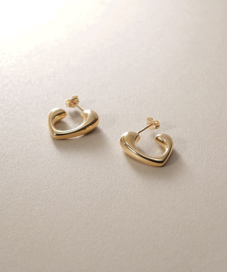 ココシュニック COCOSHNIK K10中空ラウンデッドシェイプフープ スタッドピアス （クリスタル/透明(100)） クリスタル/透明(100)