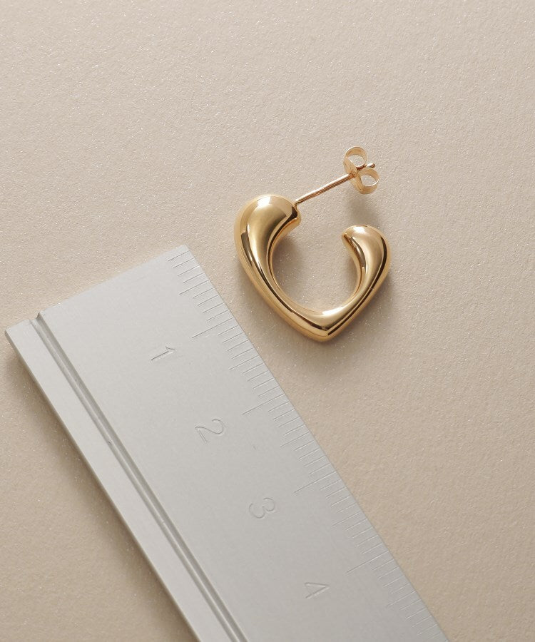 ココシュニック COCOSHNIK K10中空ラウンデッドシェイプフープ スタッドピアス （クリスタル/透明(100)） クリスタル/透明(100)