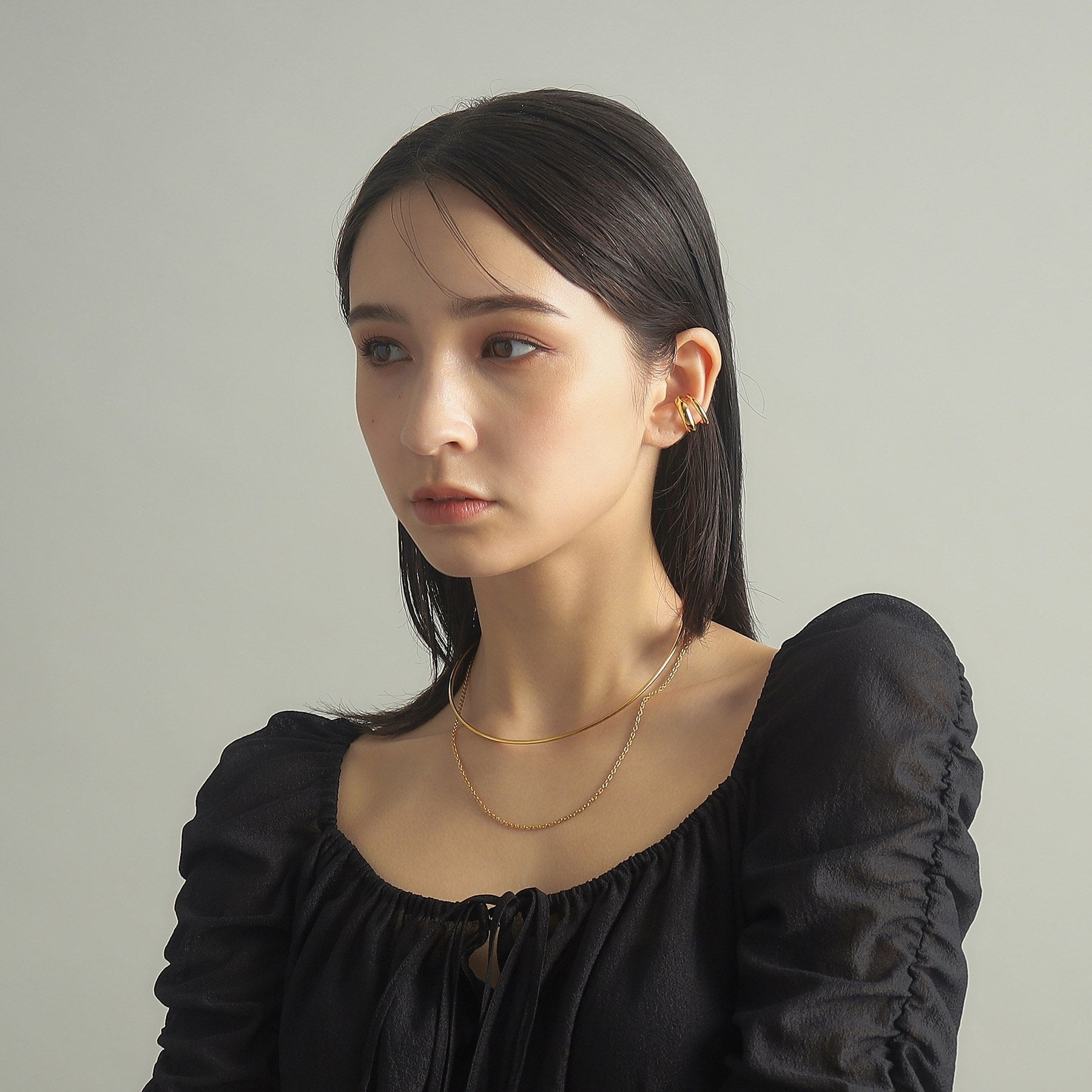 ココシュニック オンキッチュ COCOSHNIK ONKITSCH シルバー ホロウフレキシブルチェーンチョーカー オーバルリンク GP （ゴールド(600)） ゴールド(600)