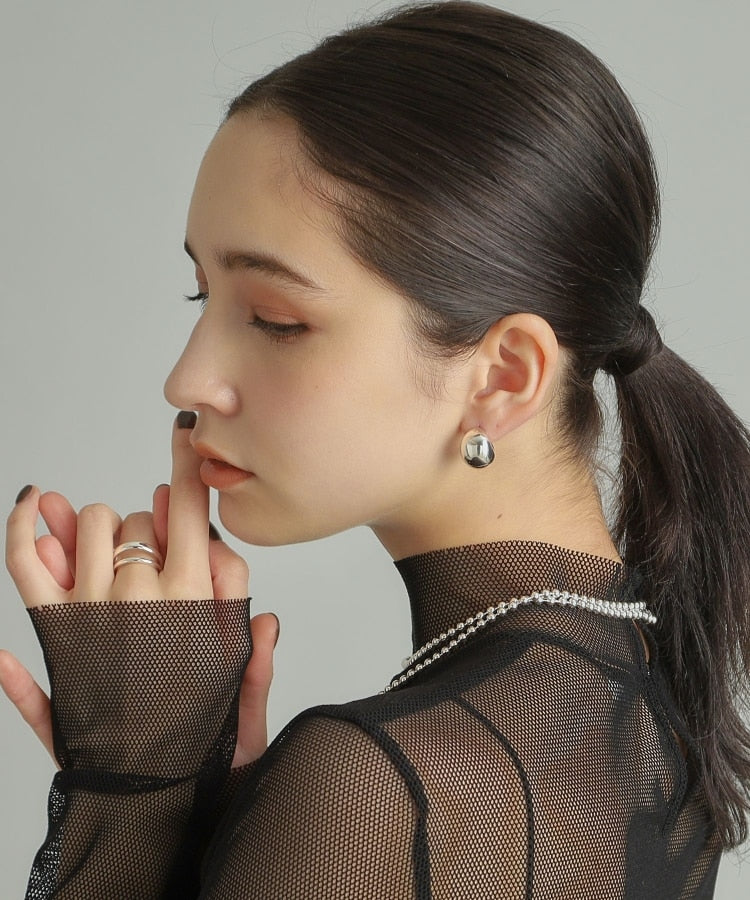 ココシュニック オンキッチュ COCOSHNIK ONKITSCH シルバー ホロウフープピアス ペアシェイプM （シルバー(600)） シルバー(600)