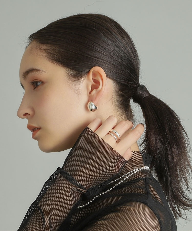 ココシュニック オンキッチュ COCOSHNIK ONKITSCH シルバー ホロウフープピアス ペアシェイプM （シルバー(600)） シルバー(600)