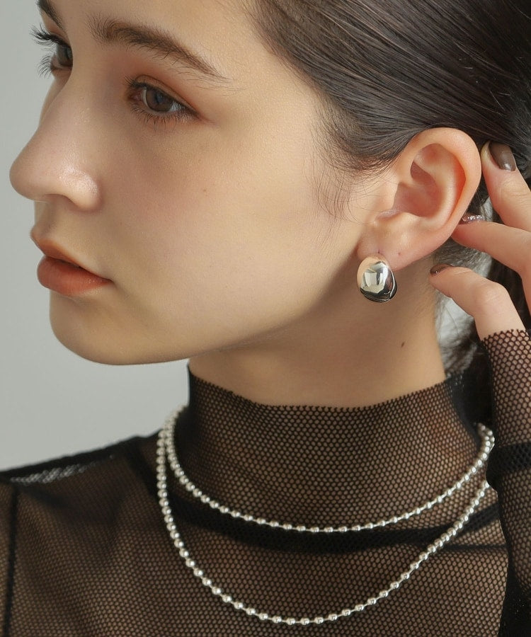ココシュニック オンキッチュ COCOSHNIK ONKITSCH シルバー ホロウフープピアス ペアシェイプM （シルバー(600)） シルバー(600)